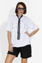Tricou dama casual alb Wisteria Bogas