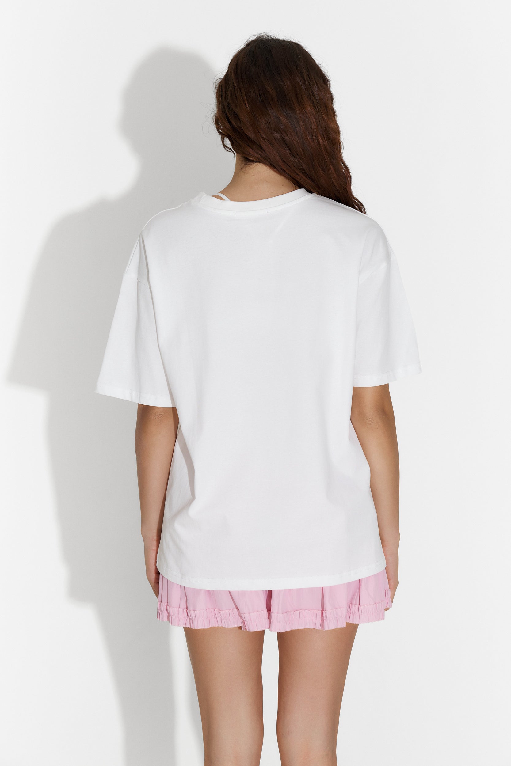 Tricou dama casual alb Yipo Bogas