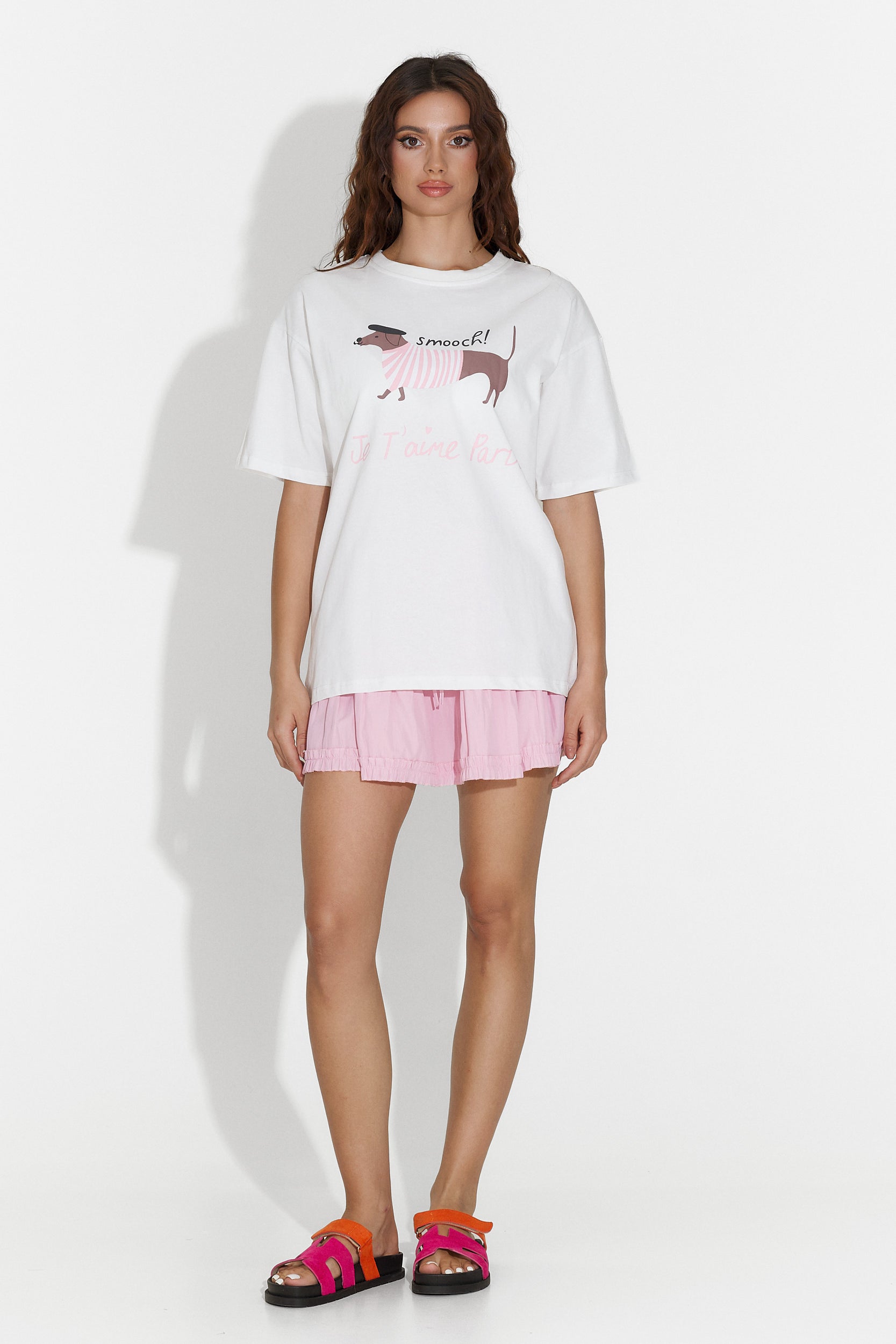 Tricou dama casual alb Yipo Bogas