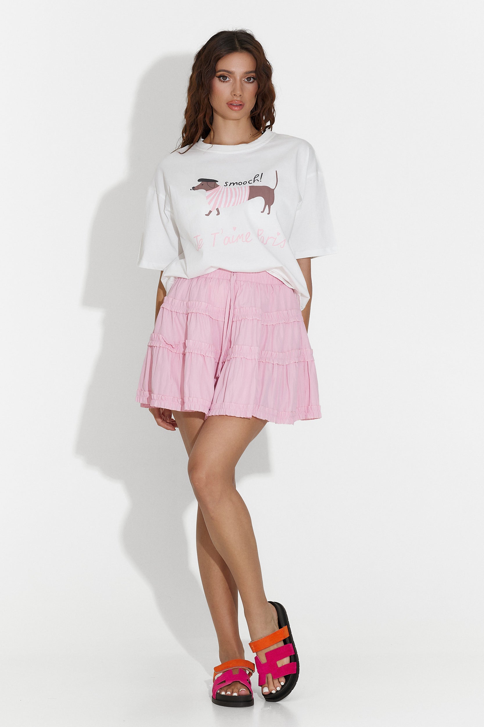Tricou dama casual alb Yipo Bogas