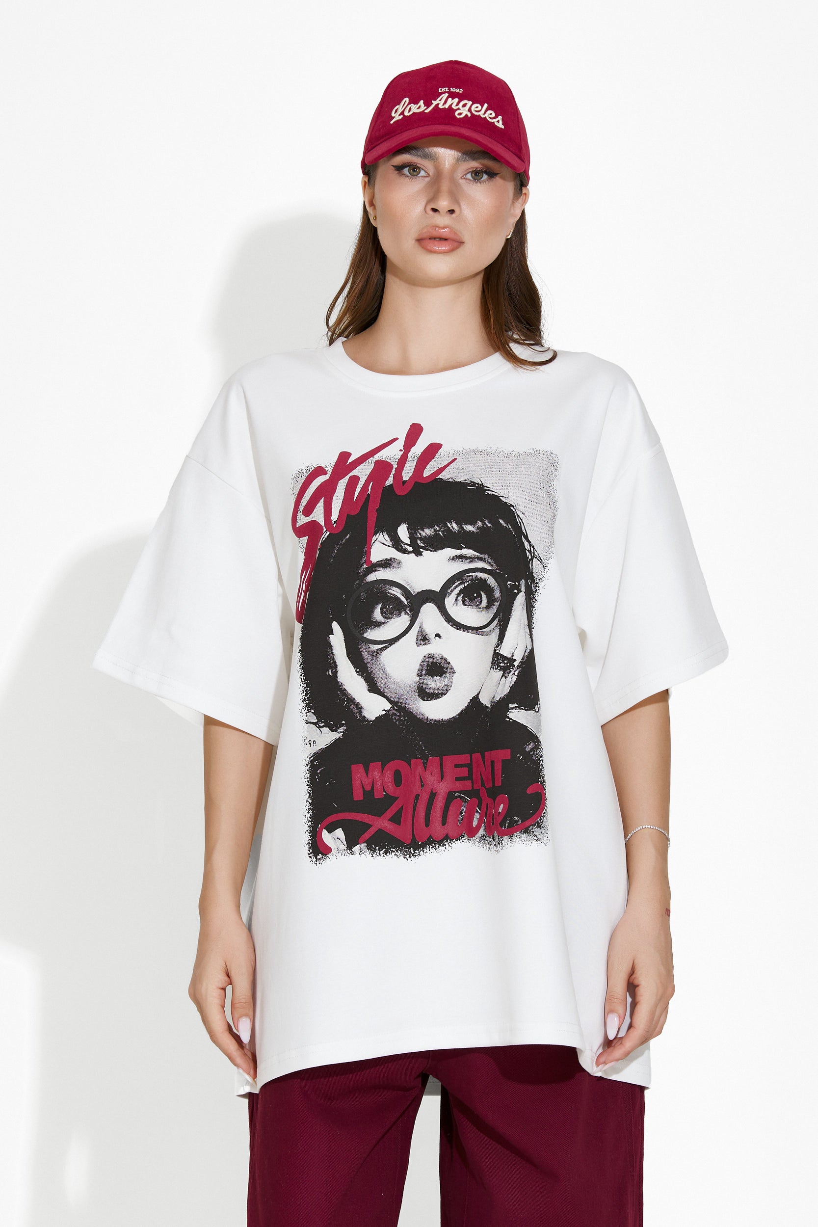 Tricou dama casual alb Yoko Bogas