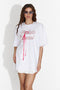 Tricou dama casual alb Zoila Bogas