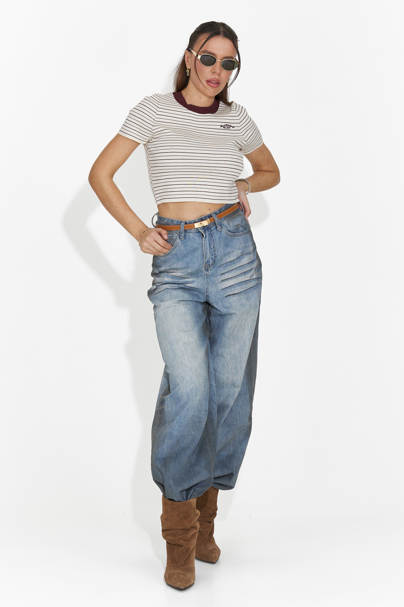 Tricou dama casual bej Hainie Bogas