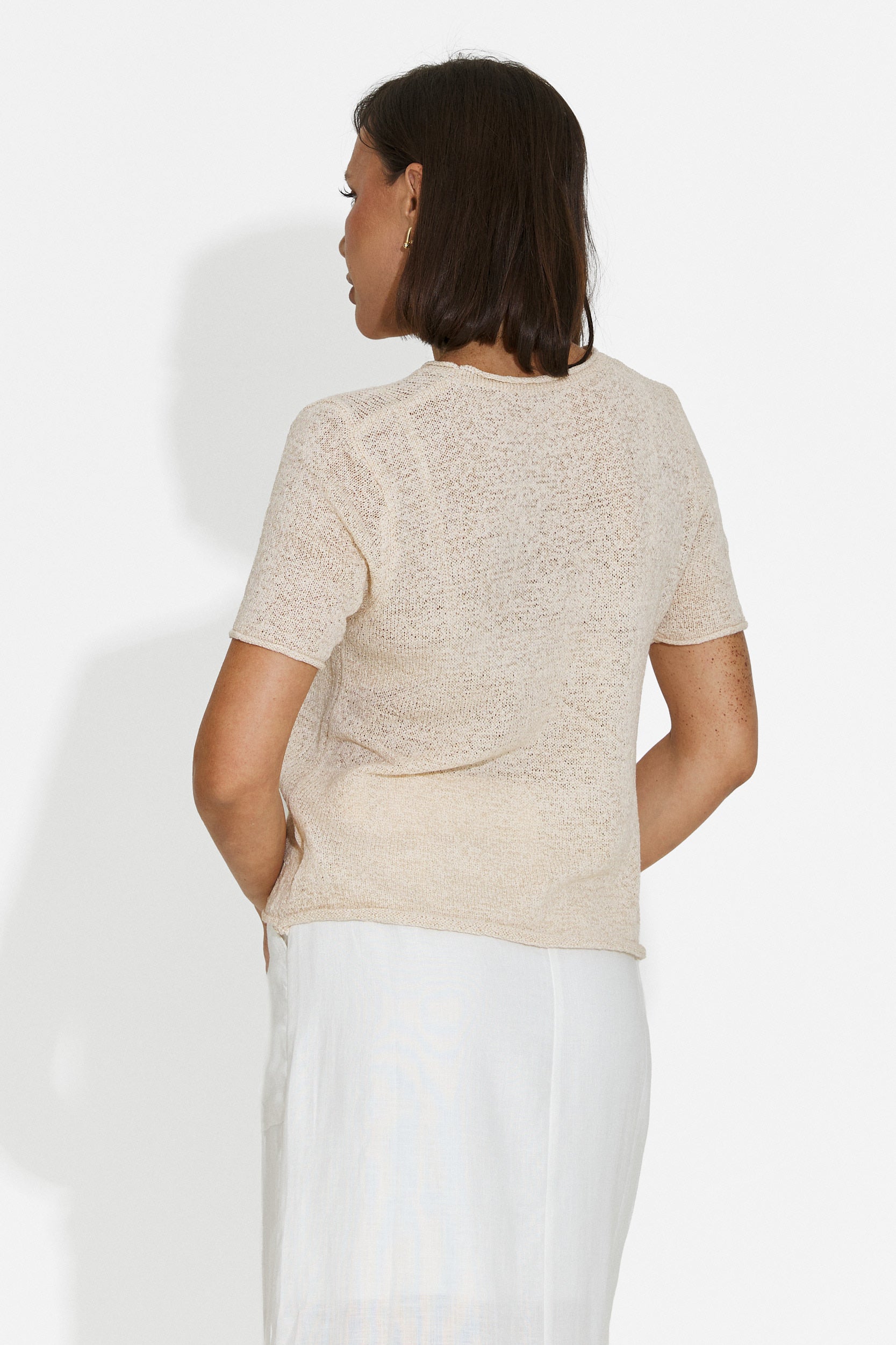 Tricou dama casual bej Pilaria Bogas
