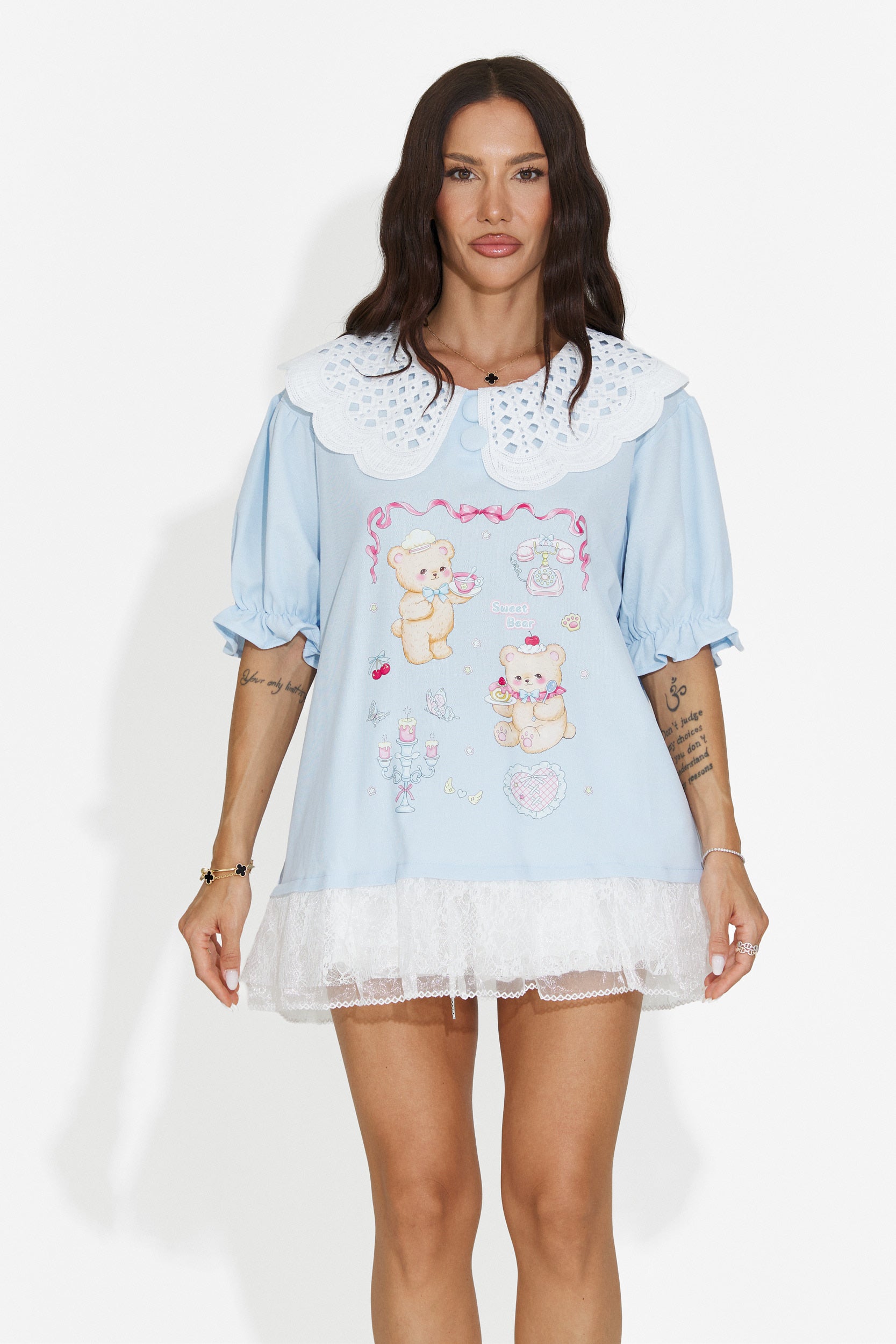 Tricou dama casual bleu Olimia Bogas