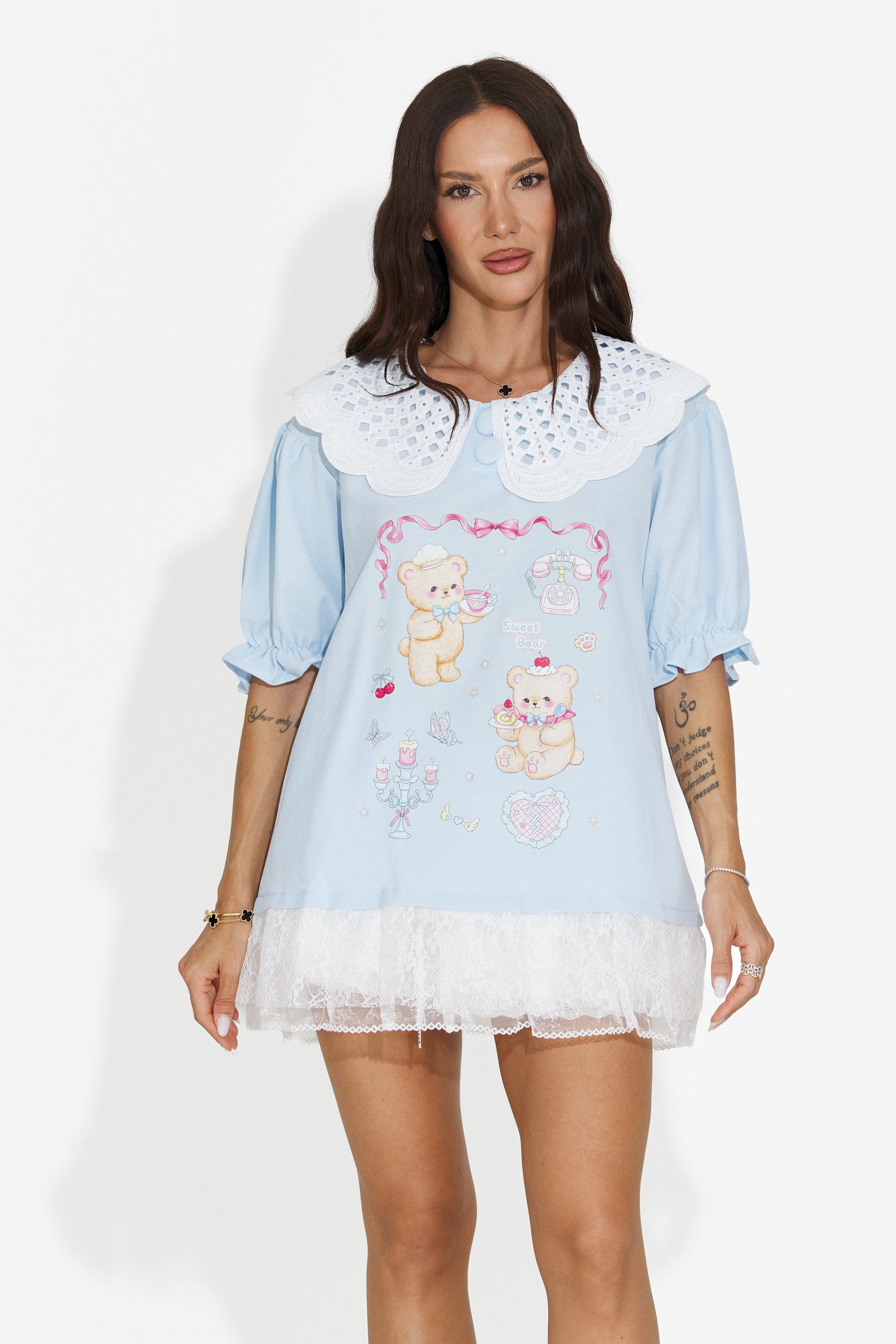 Tricou dama casual bleu Olimia Bogas