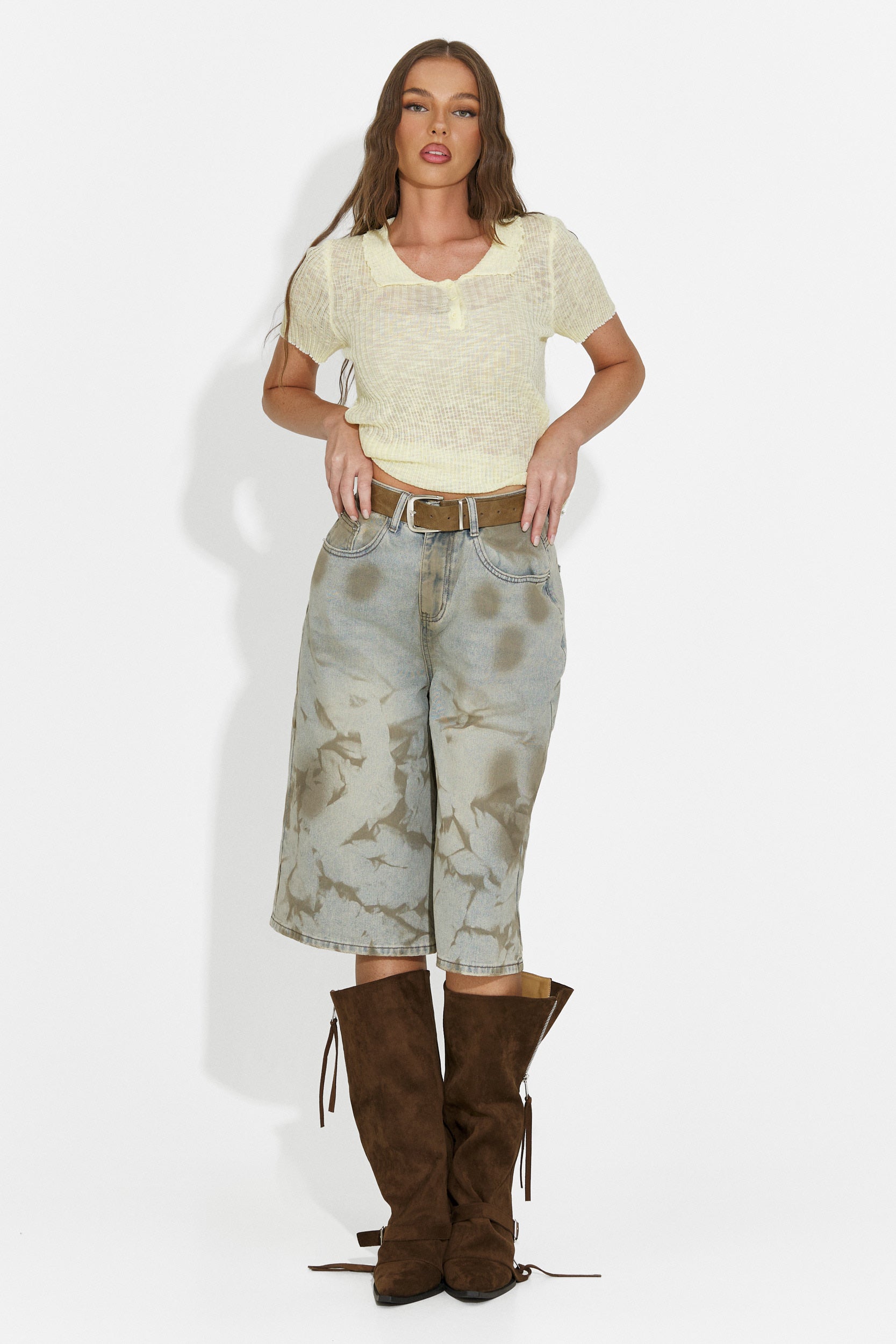 Tricou dama casual galben Cecinia Bogas