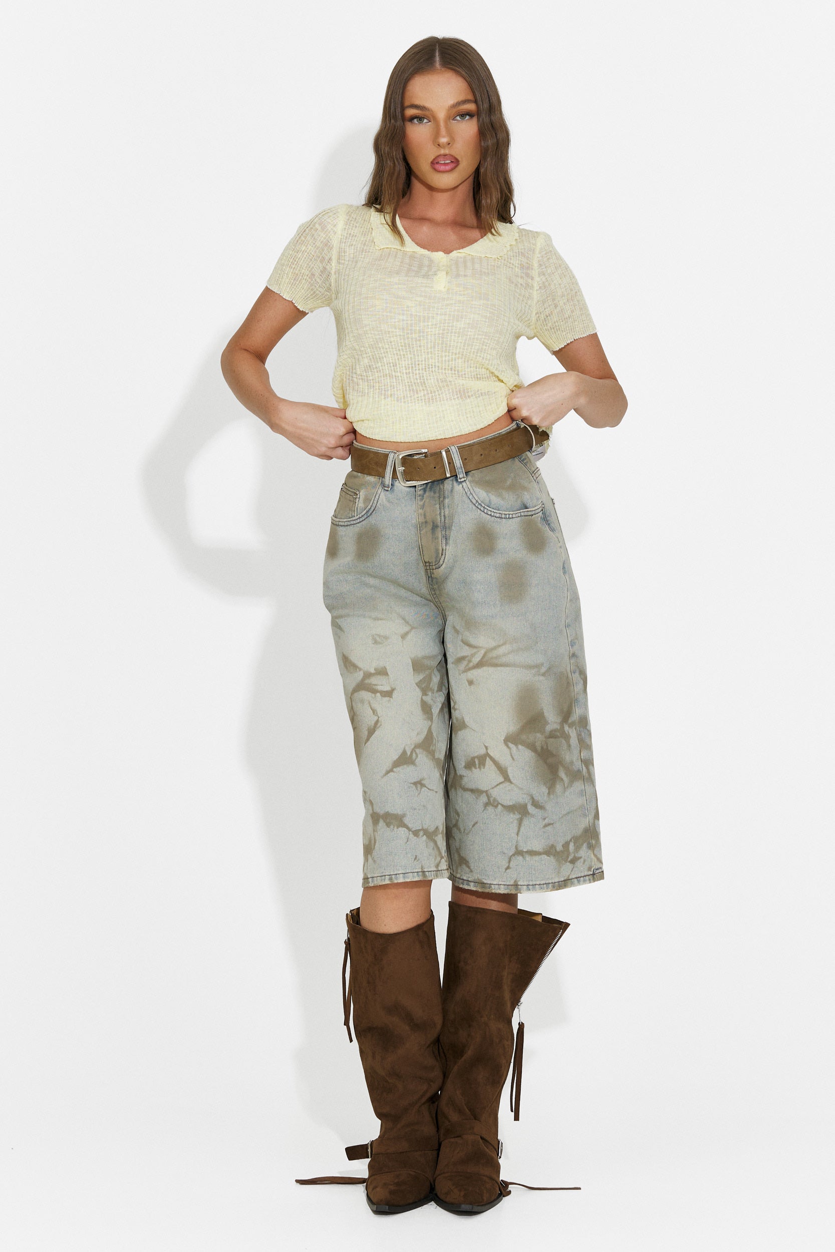 Tricou dama casual galben Cecinia Bogas