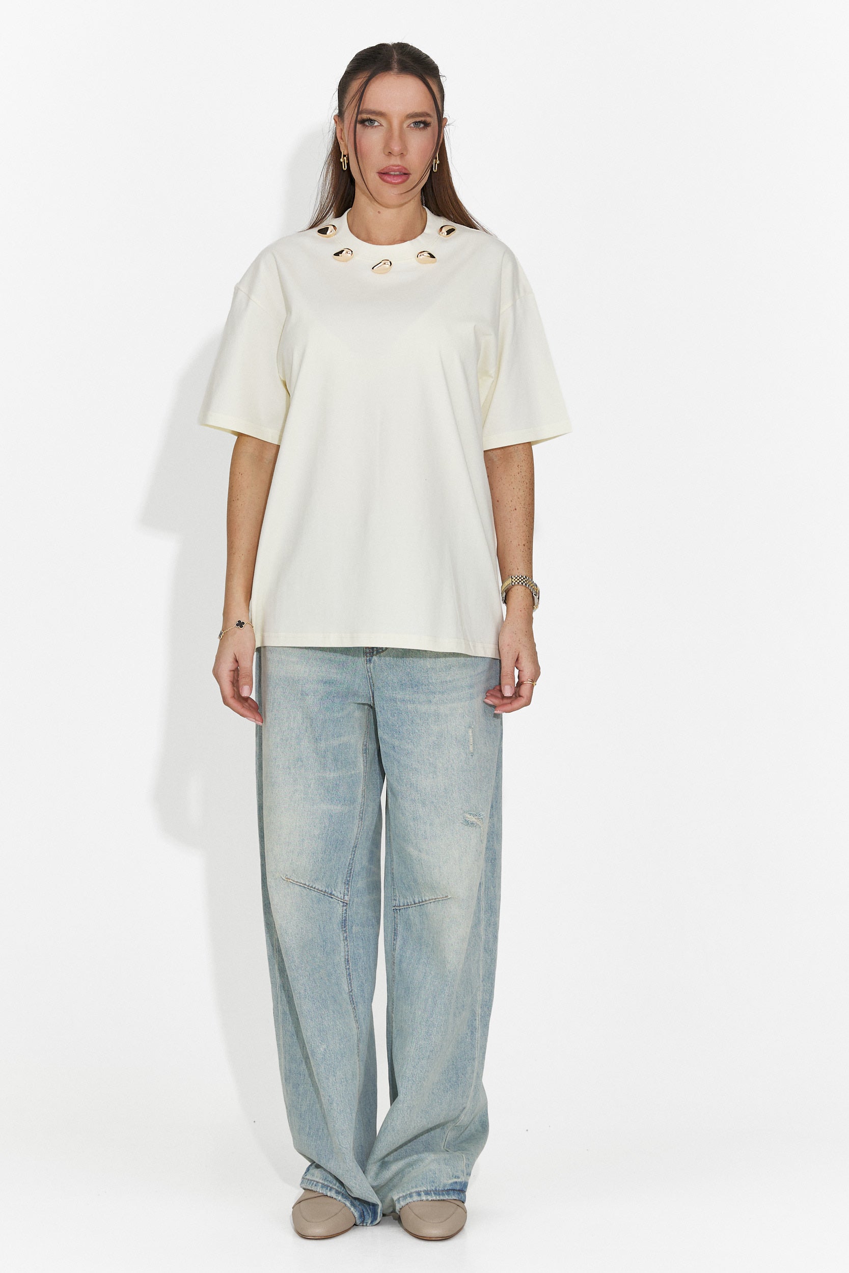 Tricou dama casual galben Cristelia Bogas