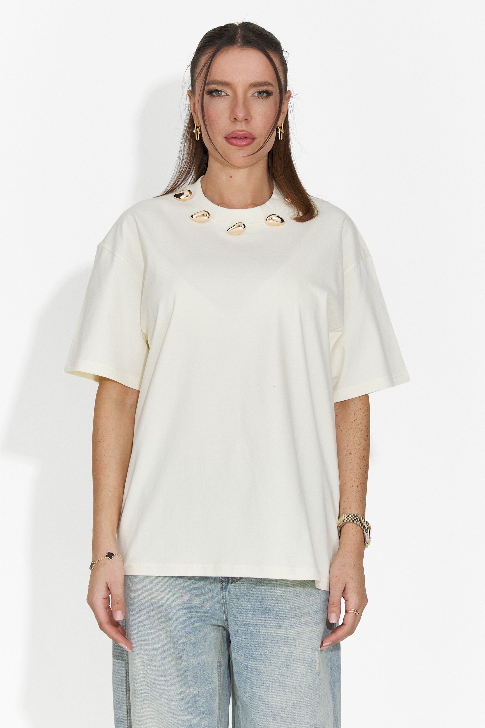 Tricou dama casual galben Cristelia Bogas