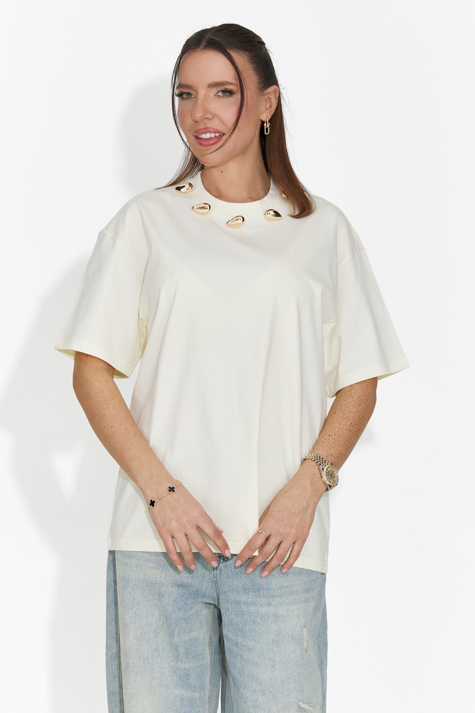 Tricou dama casual galben Cristelia Bogas