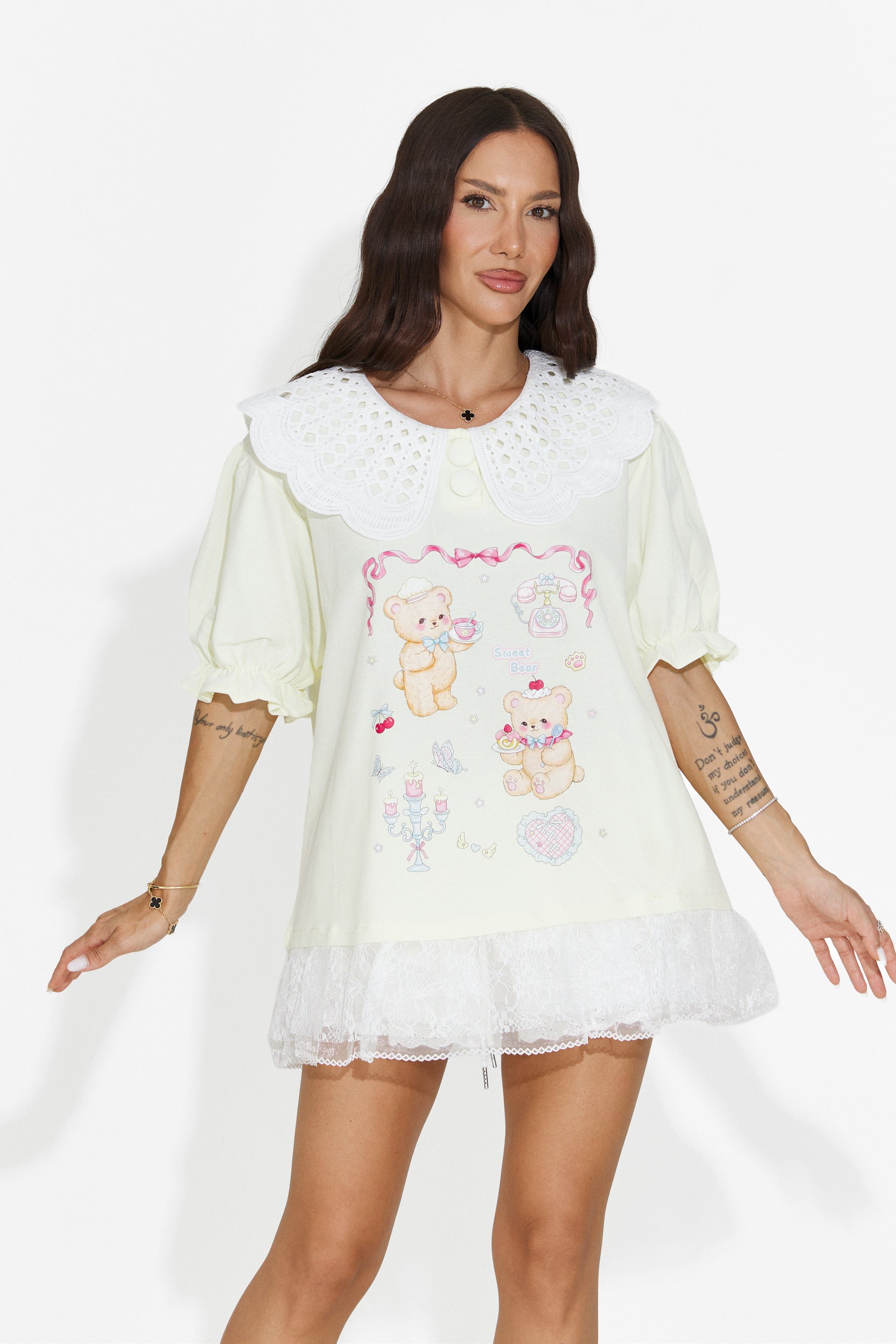 Tricou dama casual galben Olimia Bogas