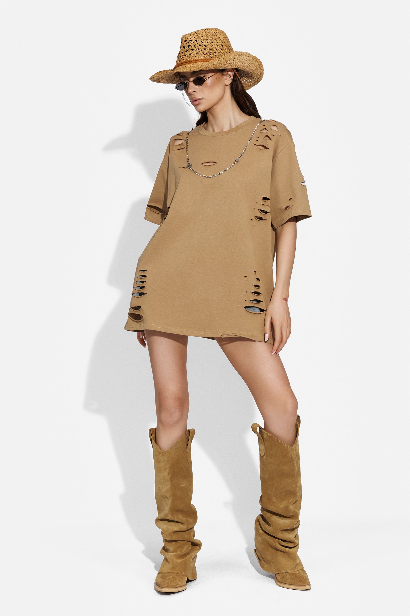 Ladies' casual brown Clipona Bogas T-shirt