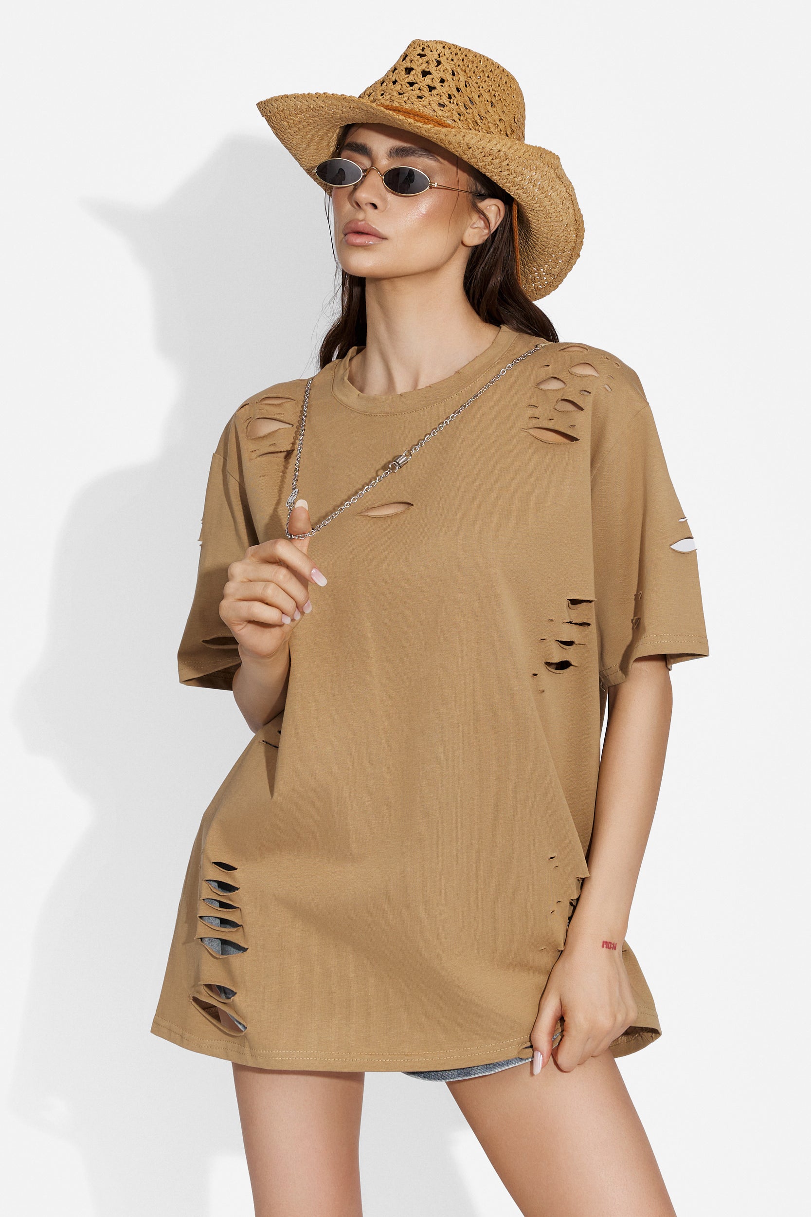Ladies' casual brown Clipona Bogas T-shirt