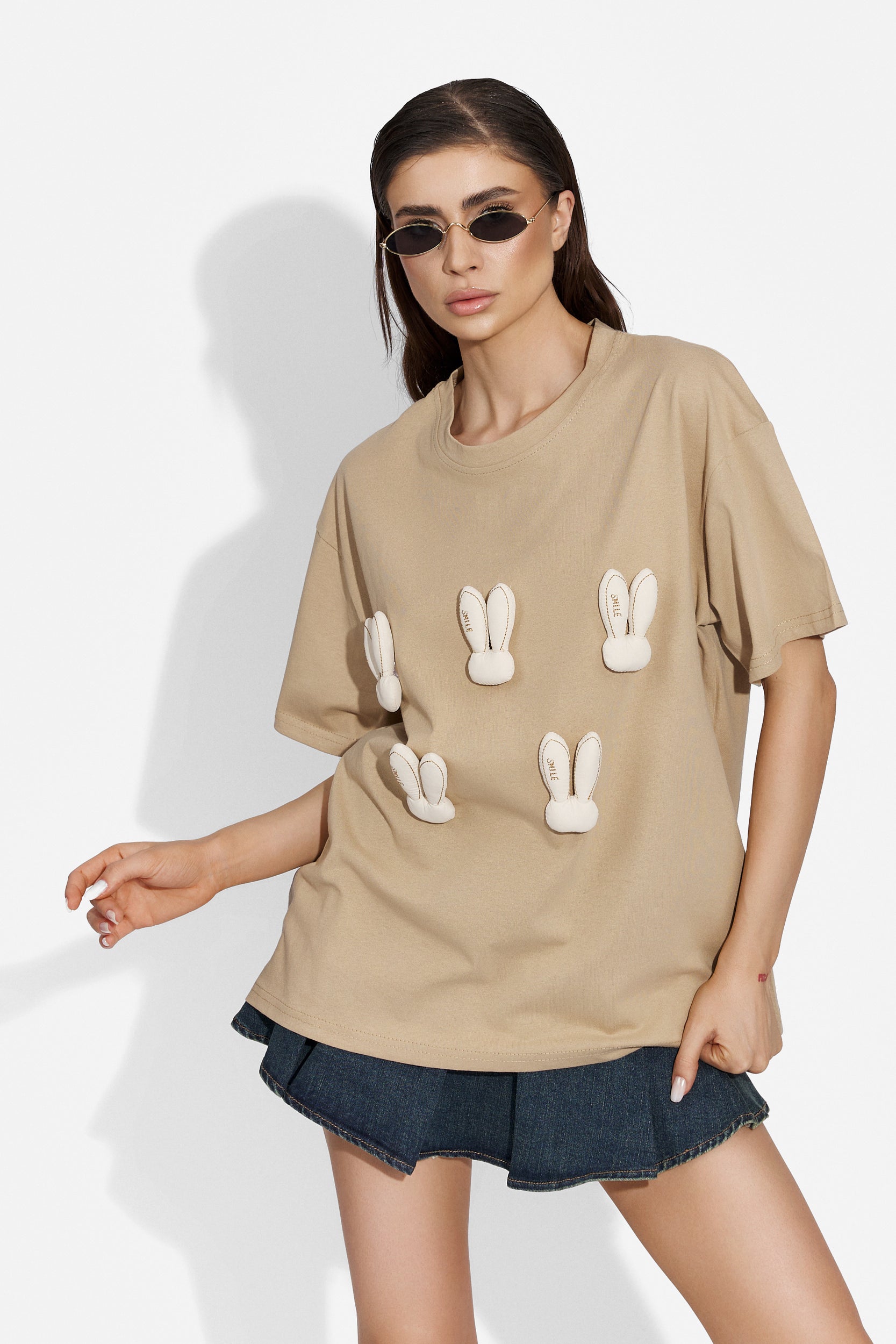 Monity Bogas brown casual ladies t-shirt