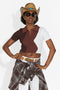 Tricou dama casual maro Oniana Bogas