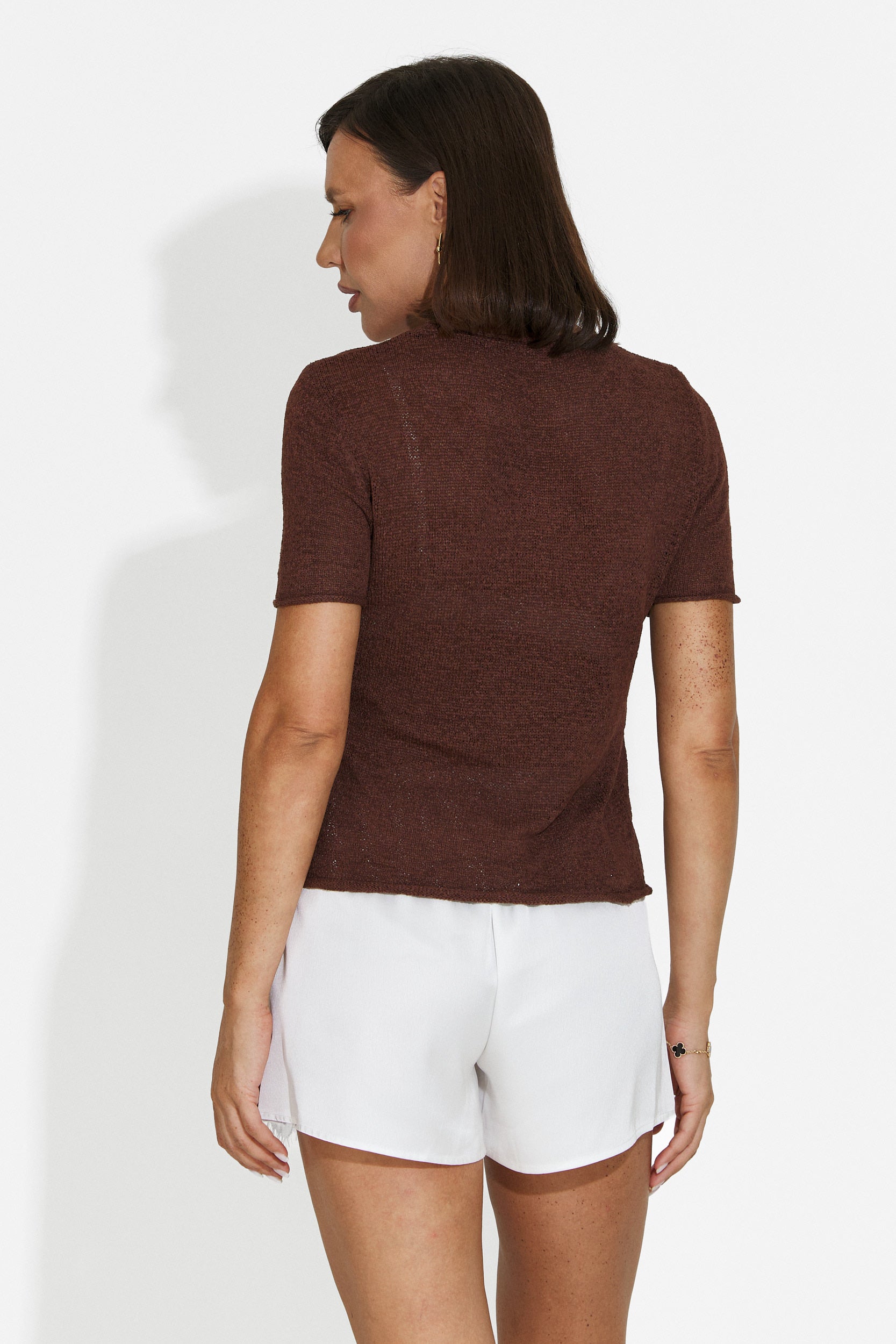 Tricou dama casual maro Pilaria Bogas