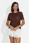 Tricou dama casual maro Pilaria Bogas