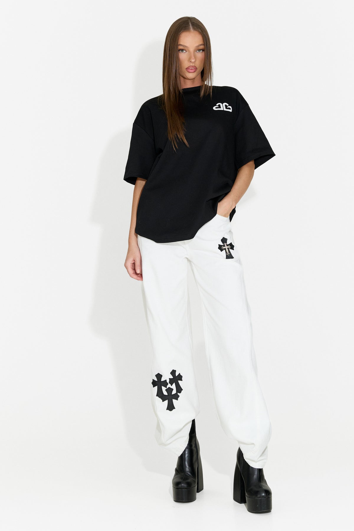 Tricou dama casual negru Abdias Bogas