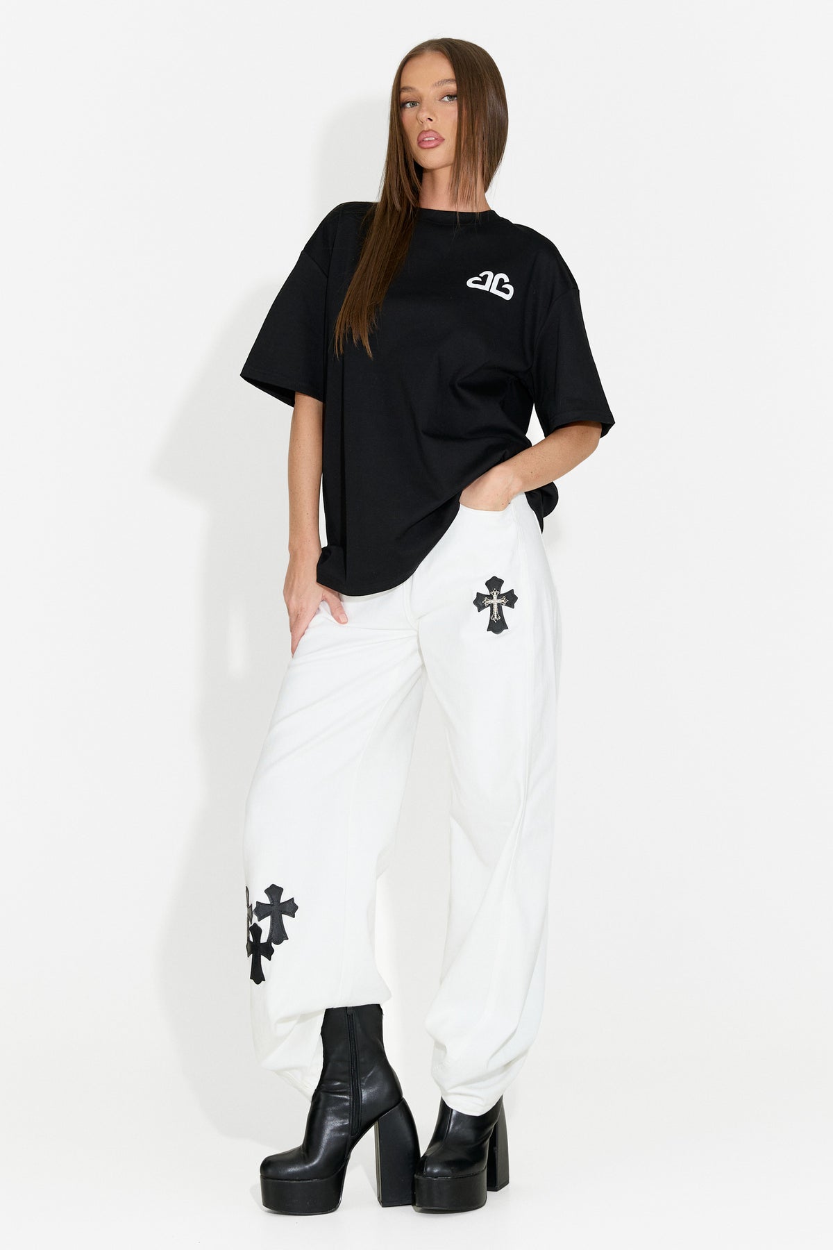 Tricou dama casual negru Abdias Bogas