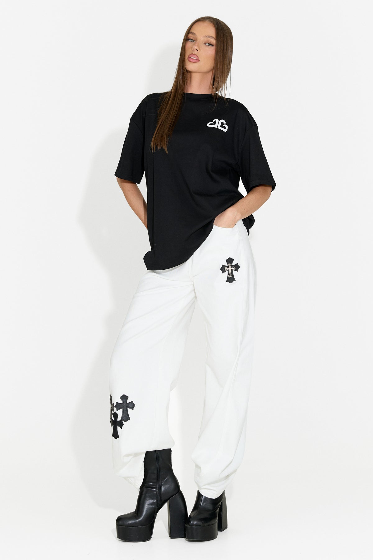 Tricou dama casual negru Abdias Bogas