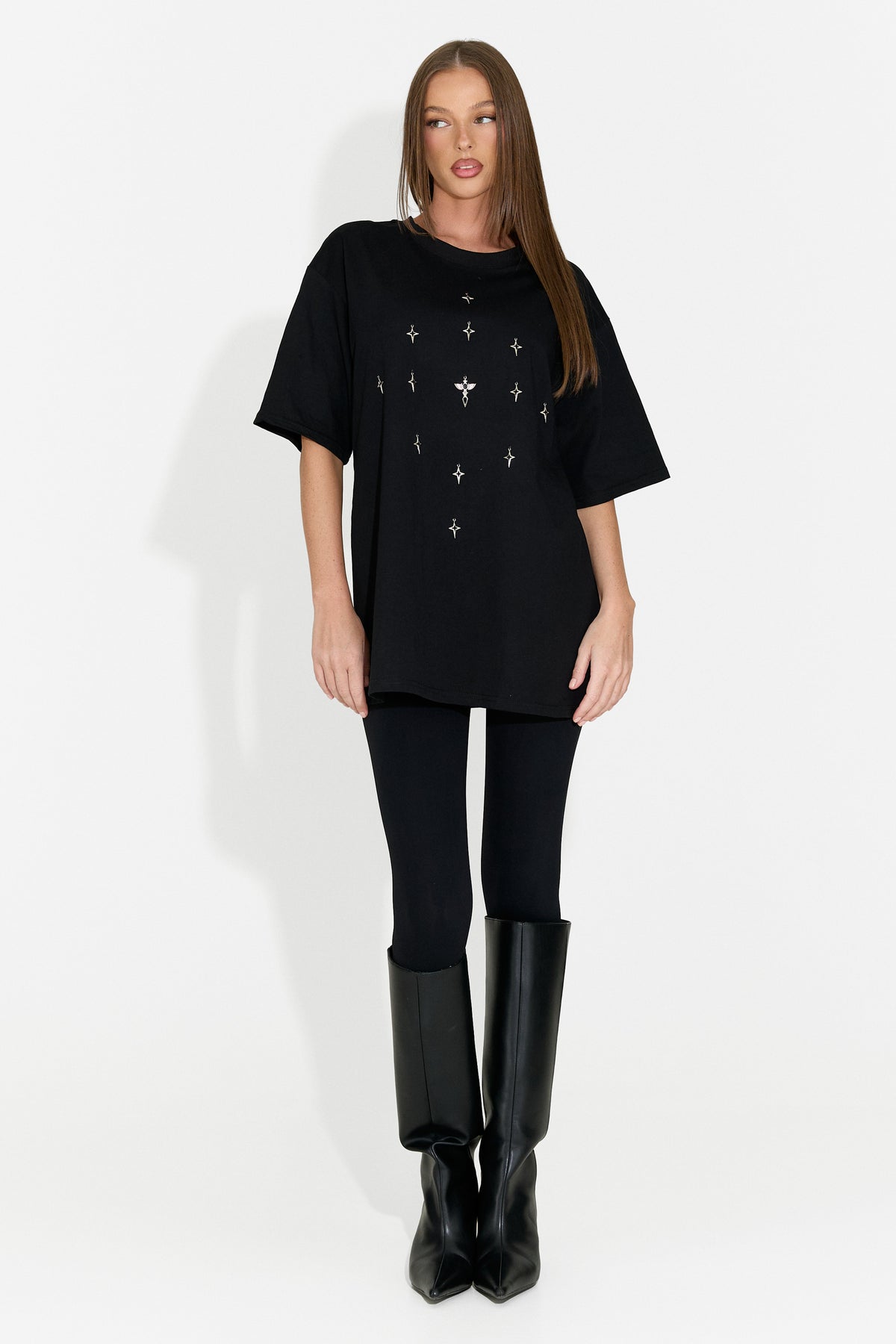 Tricou dama casual negru Analysis Bogas