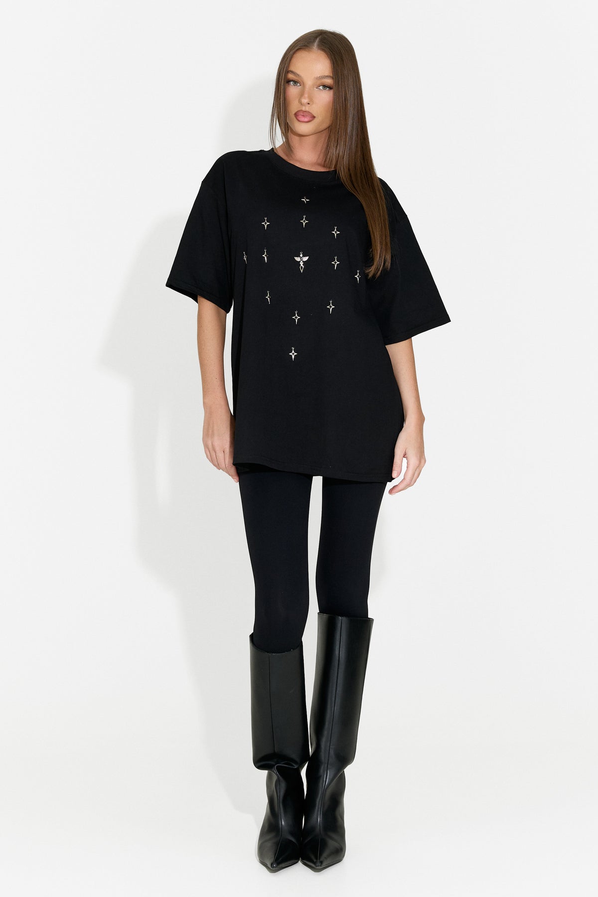 Tricou dama casual negru Analysis Bogas