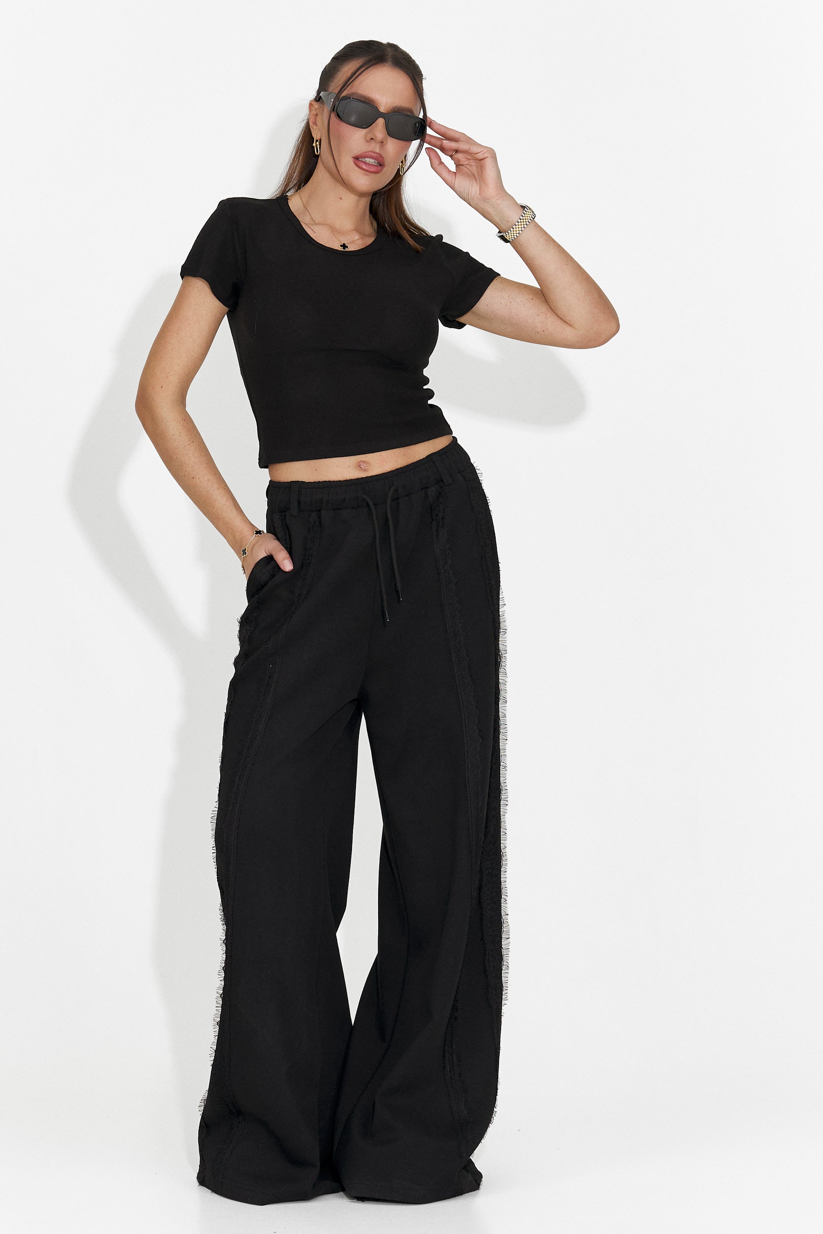 Tricou dama casual negru Barebria Bogas