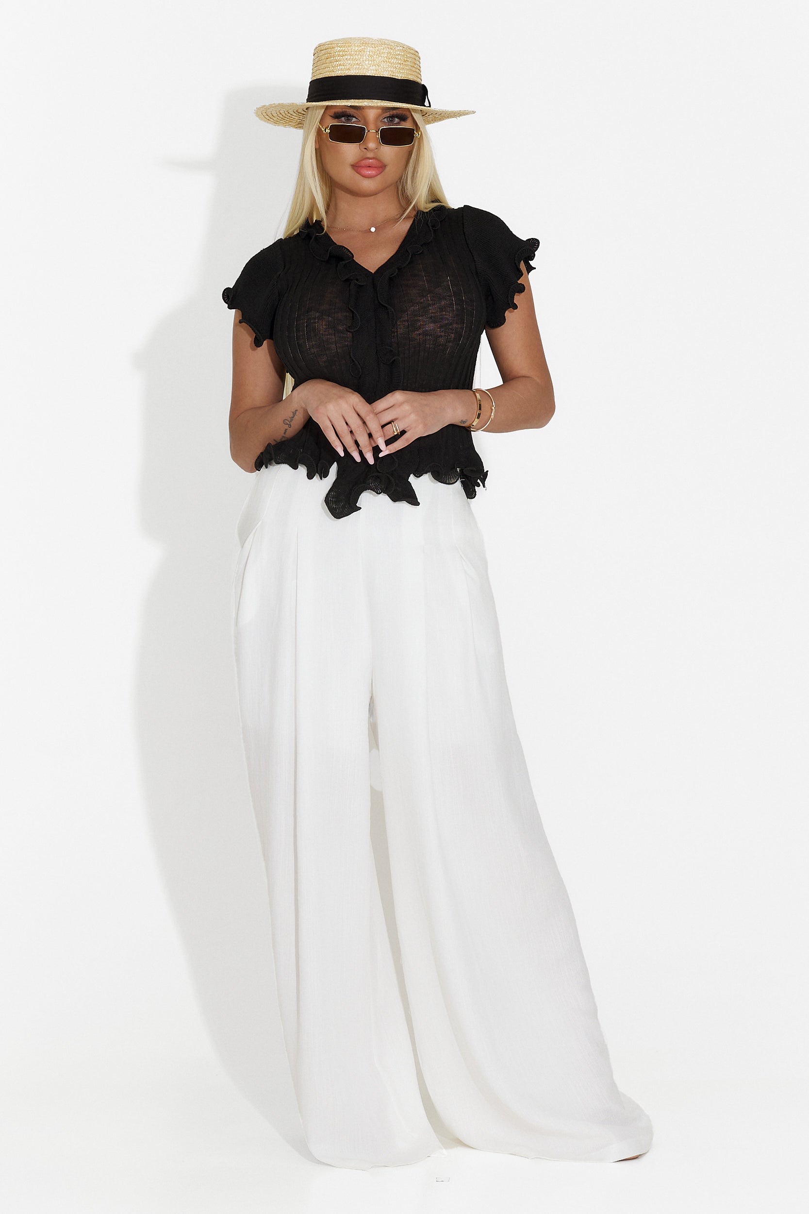 Tricou dama casual negru Calvon Bogas