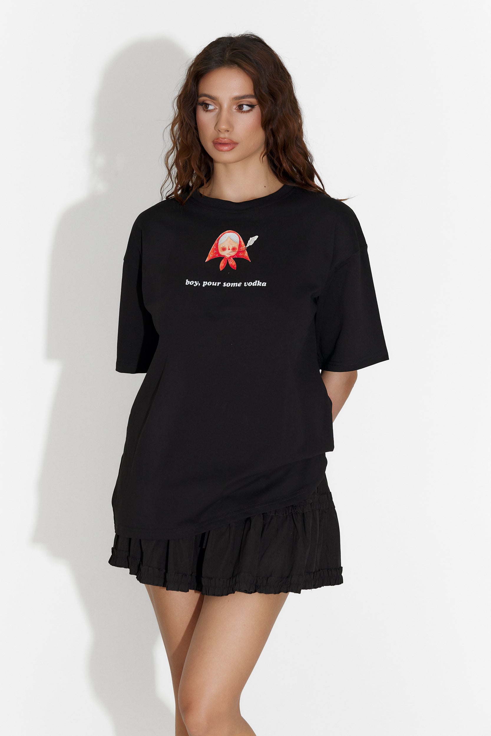 Tricou dama casual negru Clodike Bogas