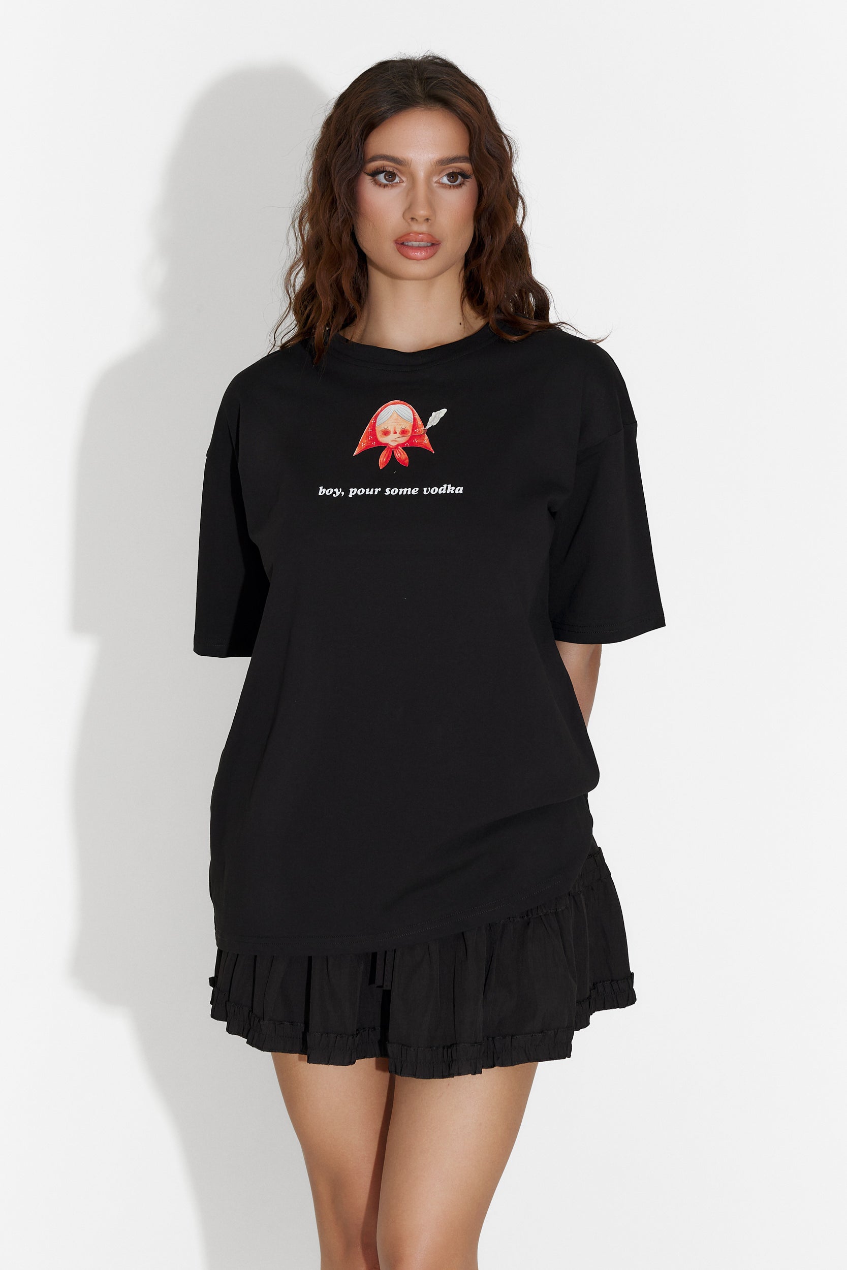 Tricou dama casual negru Clodike Bogas