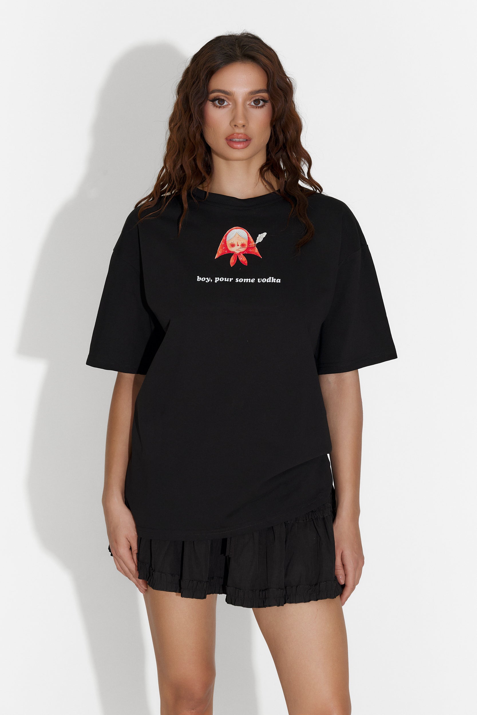 Tricou dama casual negru Clodike Bogas