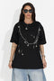 Tricou dama casual negru Kohleria Bogas