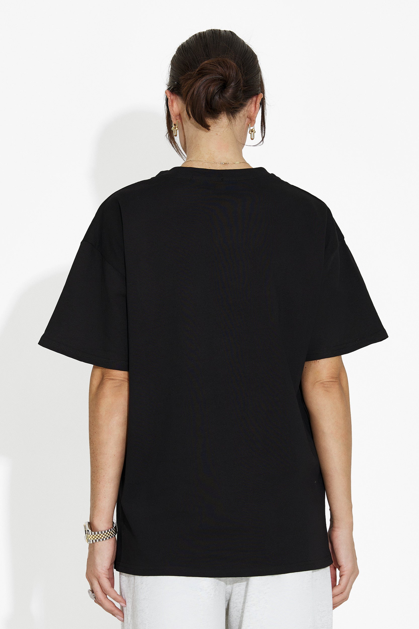 Women's casual black t-shirt Lunesa Bogas