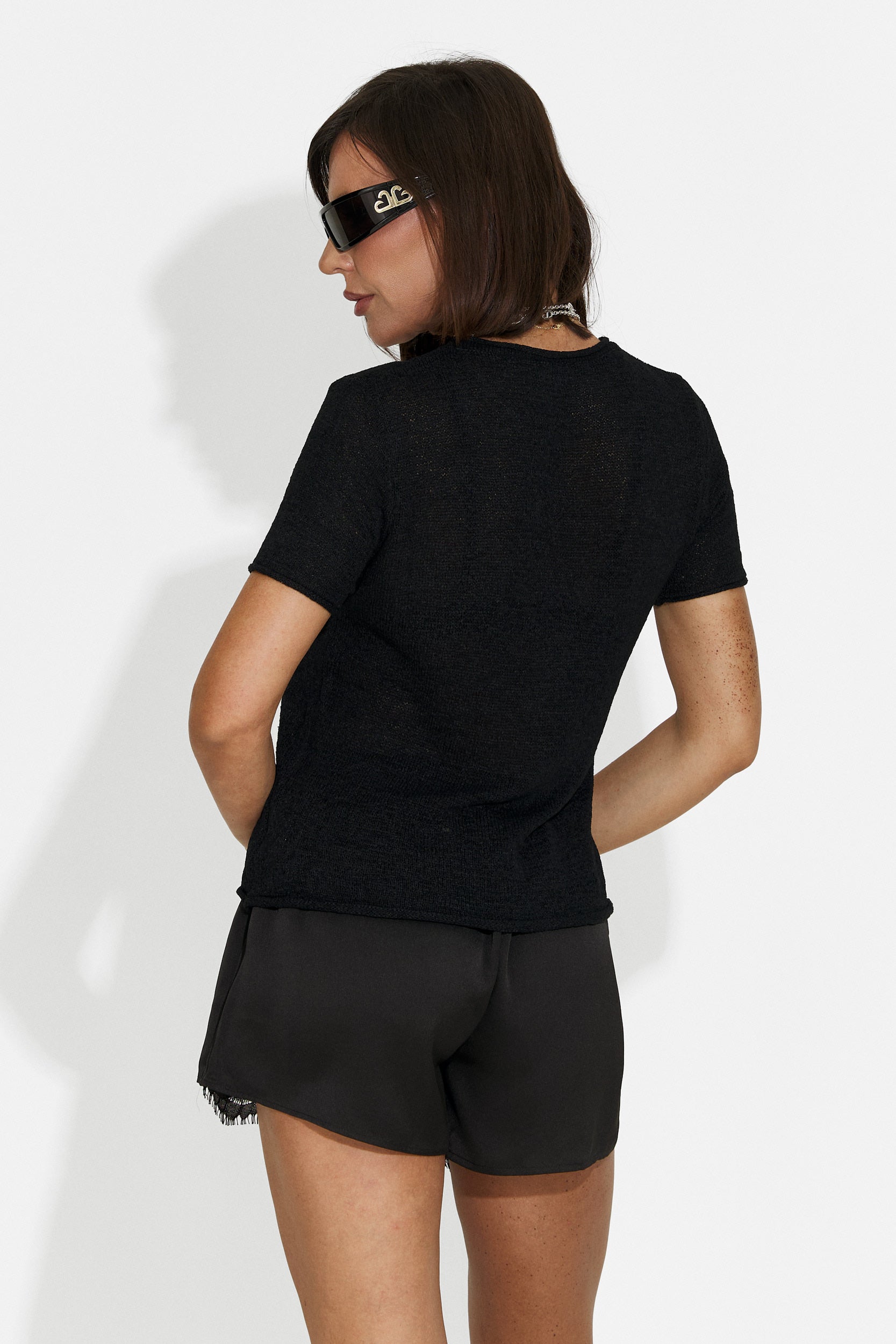 Tricou dama casual negru Pilaria Bogas