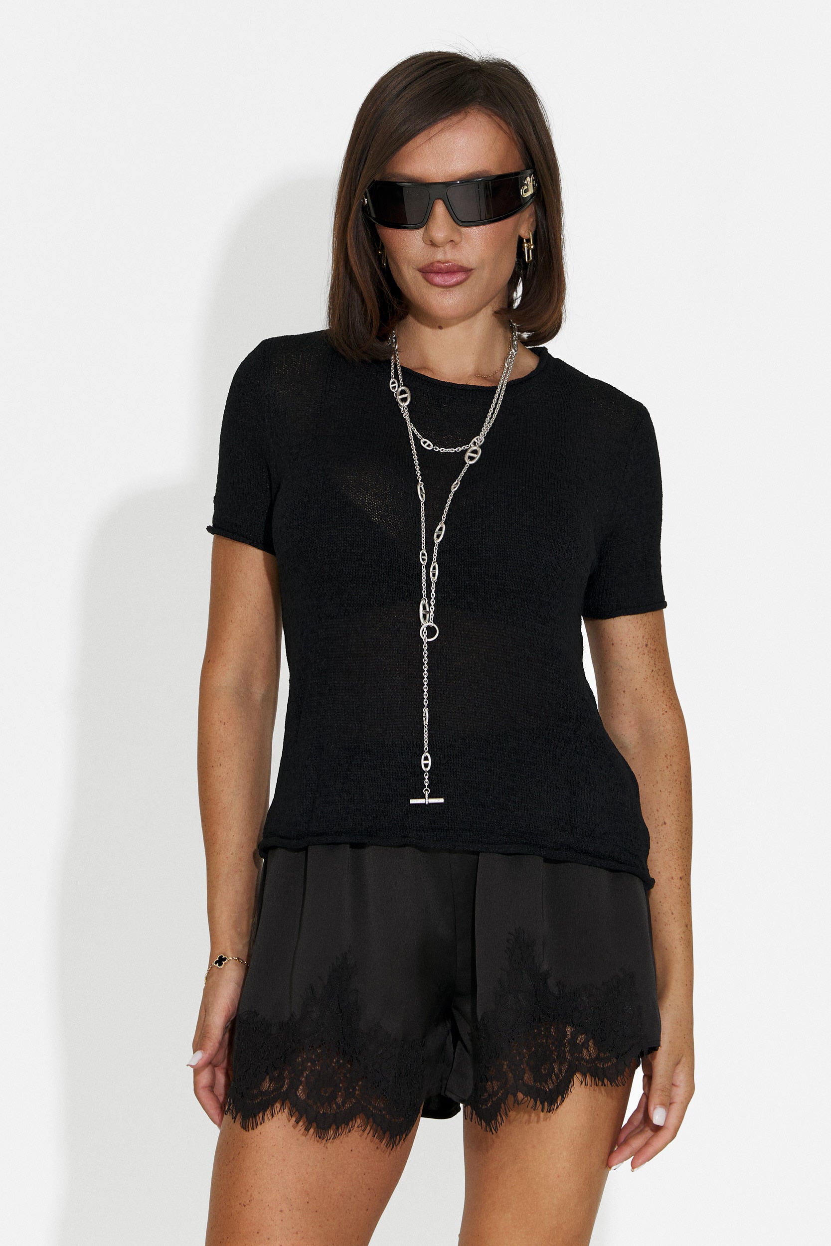 Tricou dama casual negru Pilaria Bogas