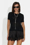 Tricou dama casual negru Pilaria Bogas