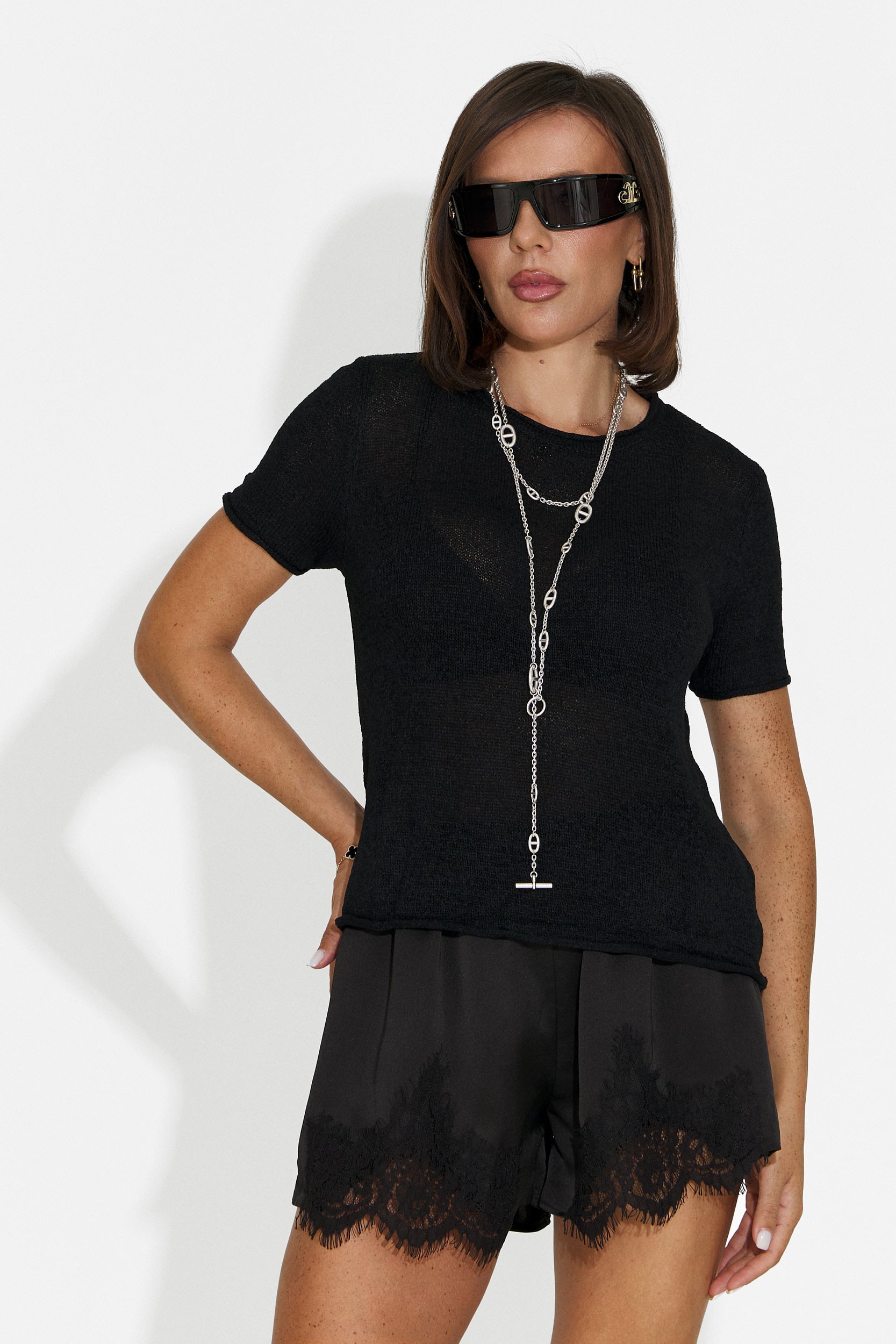 Tricou dama casual negru Pilaria Bogas