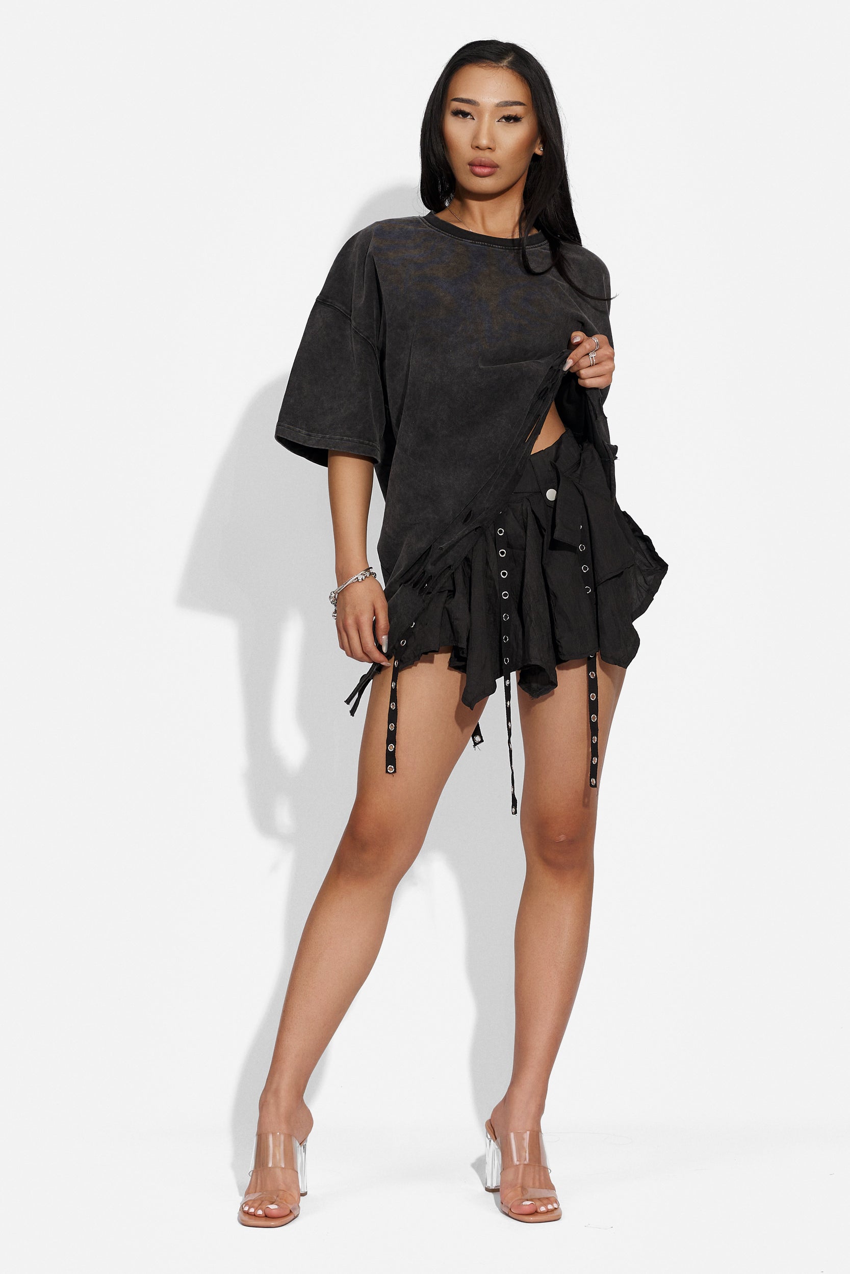 Tricou dama casual negru Riane Bogas