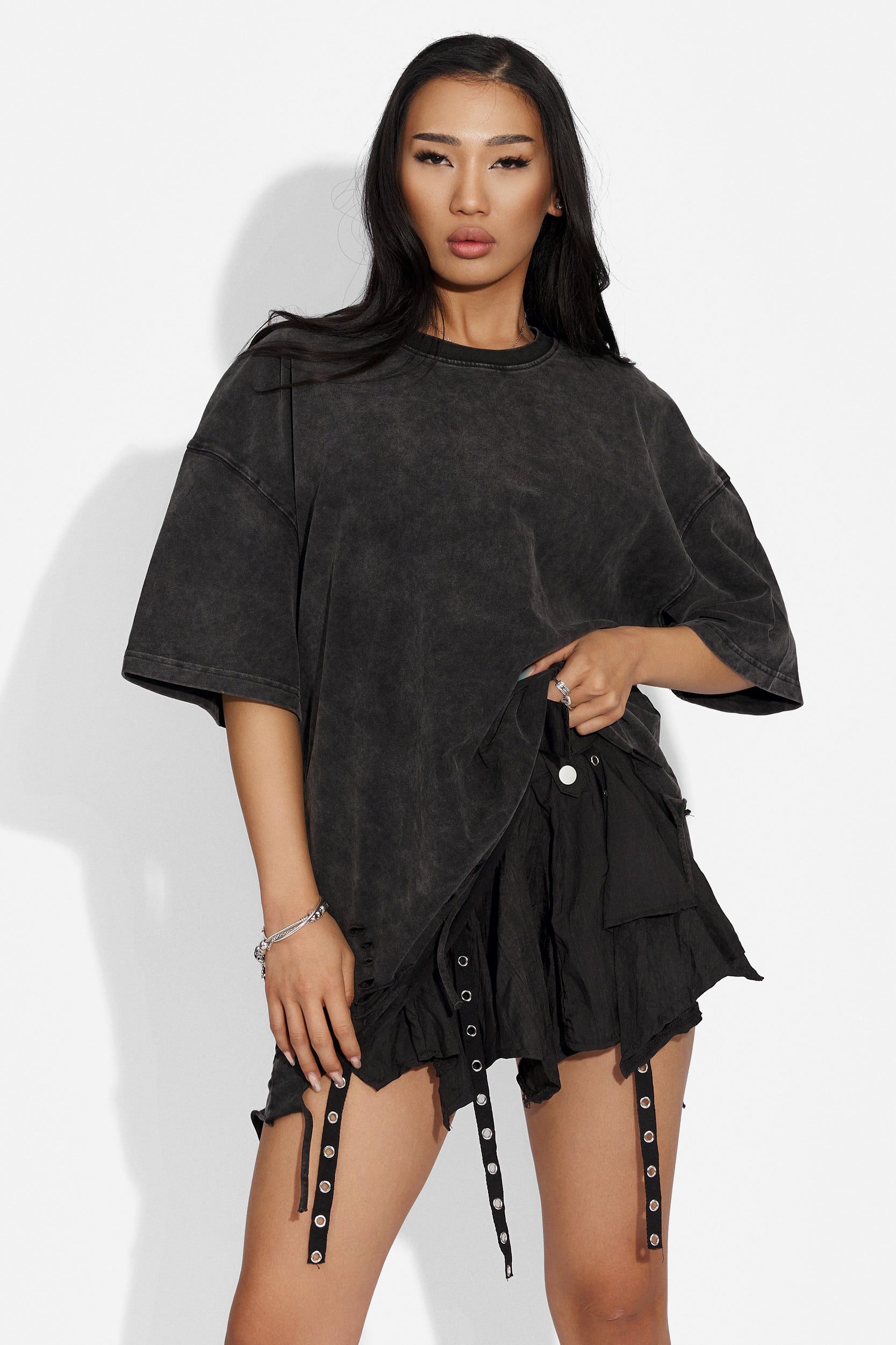 Tricou dama casual negru Riane Bogas