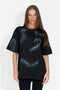 Tricou dama casual negru Rougha Bogas