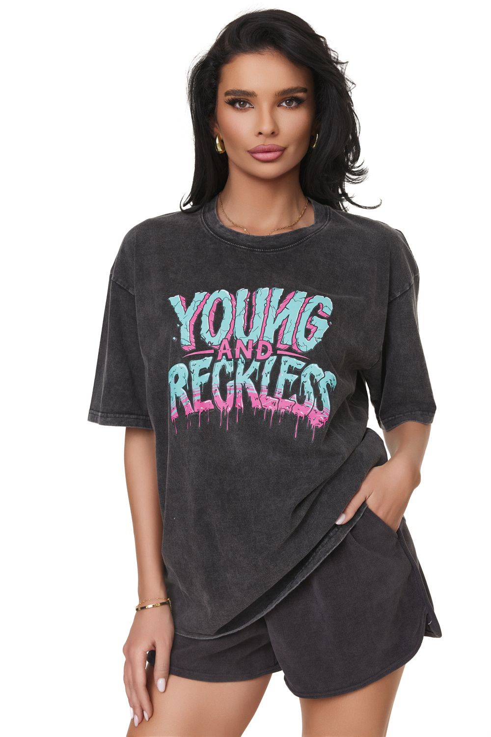 Tricou dama casual negru vintage Jelisa Bogas