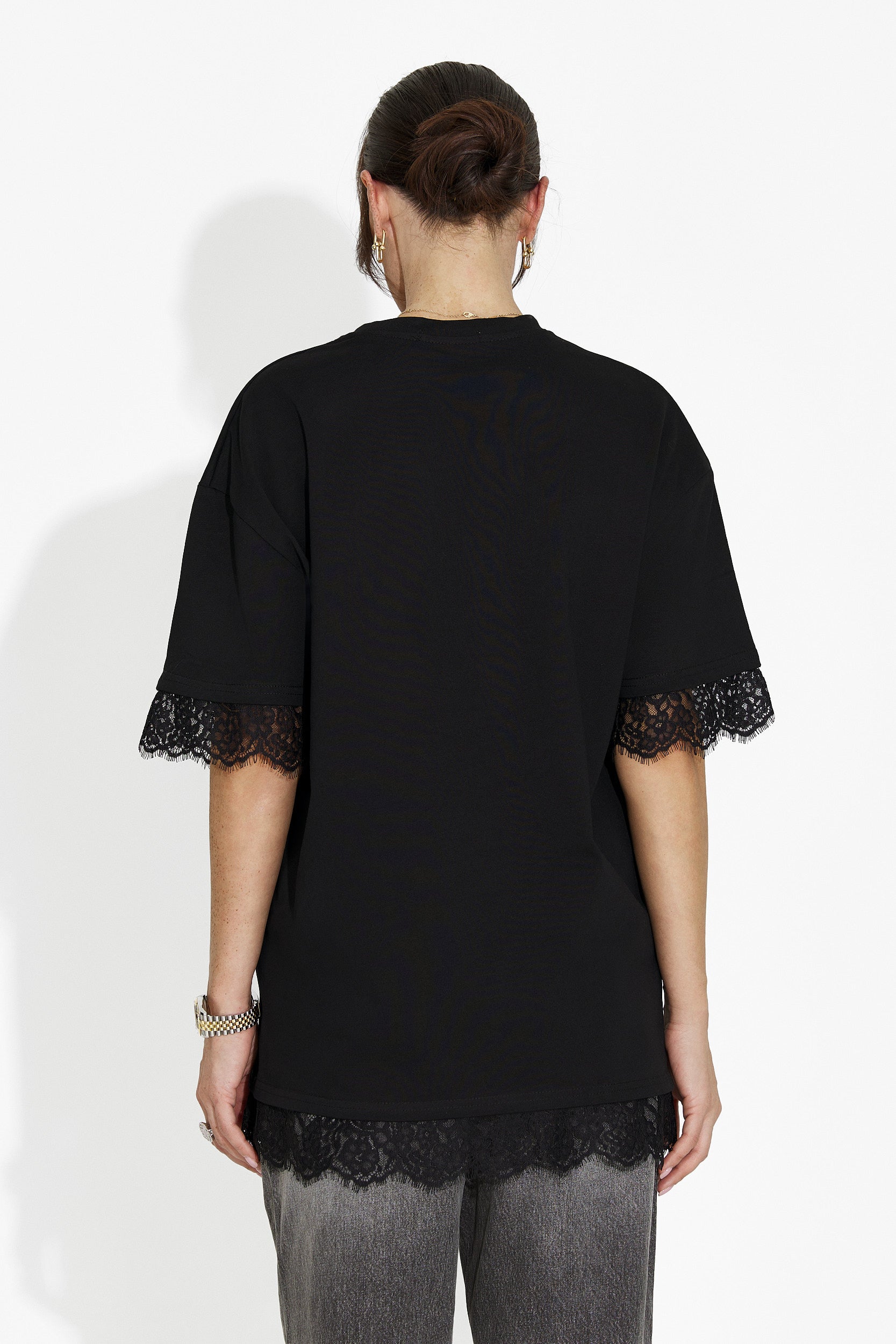 Women's casual black t-shirt Wilda Bogas
