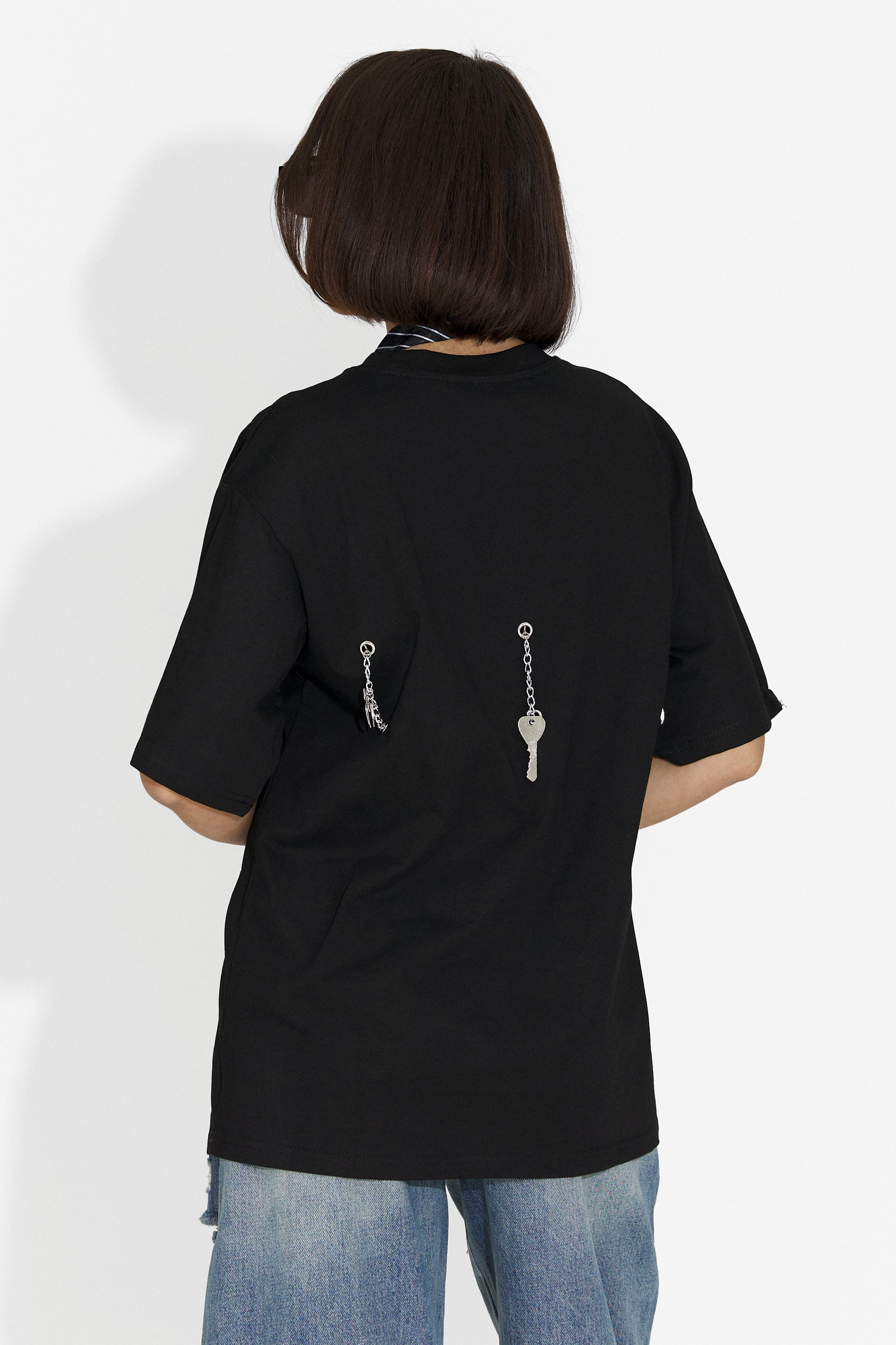 Tricou dama casual negru Wisteria Bogas