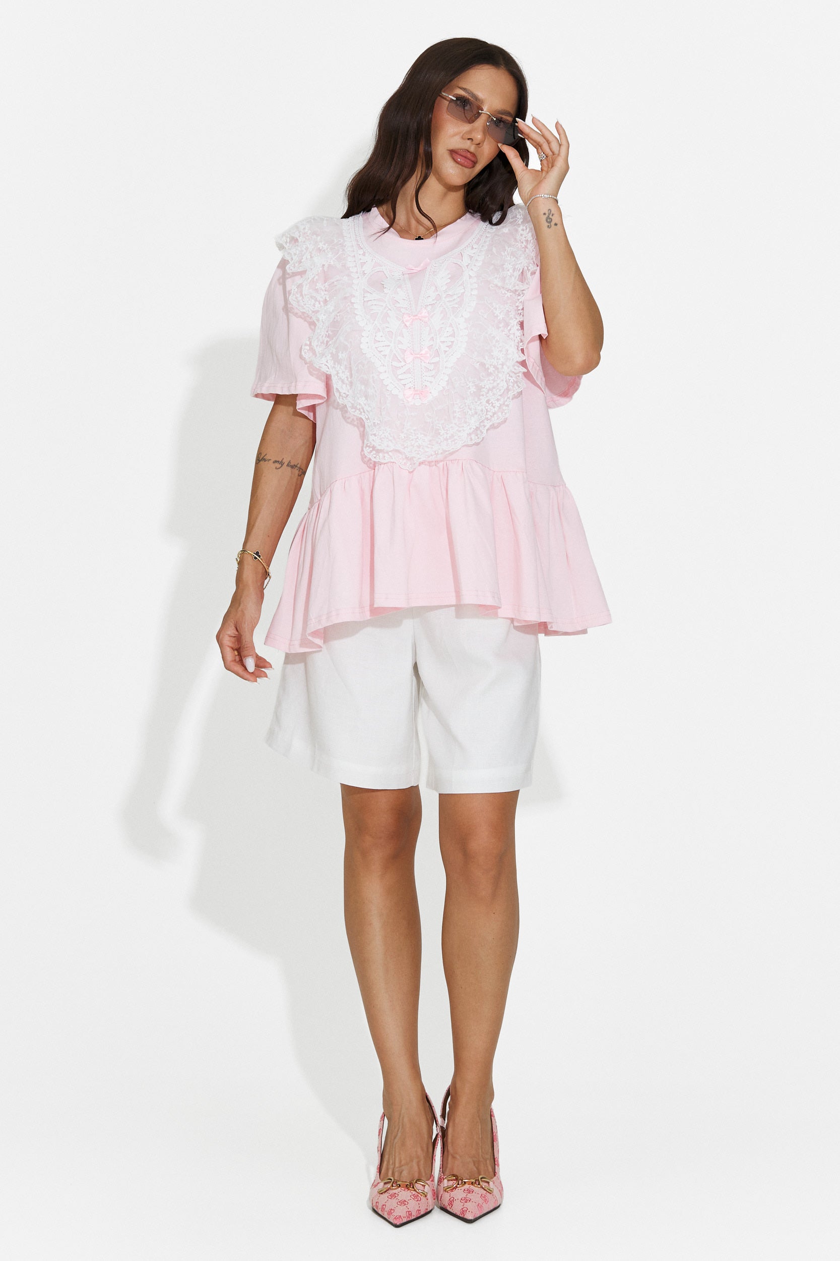 Tricou dama casual roz Besana Bogas
