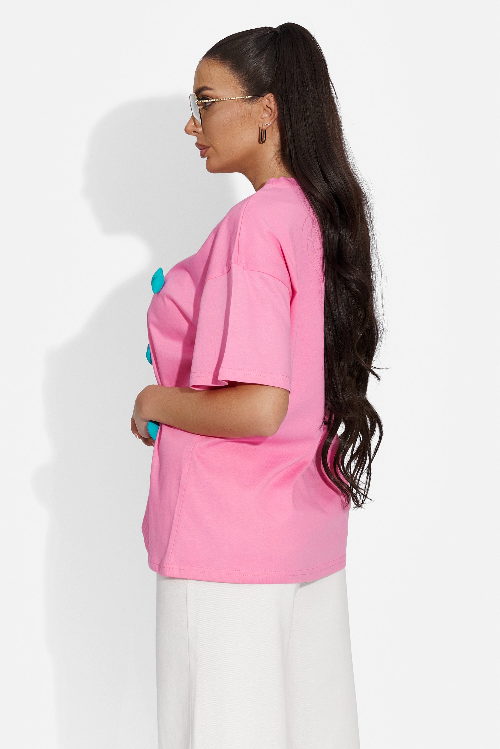 Noutany Bogas casual pink ladies t-shirt