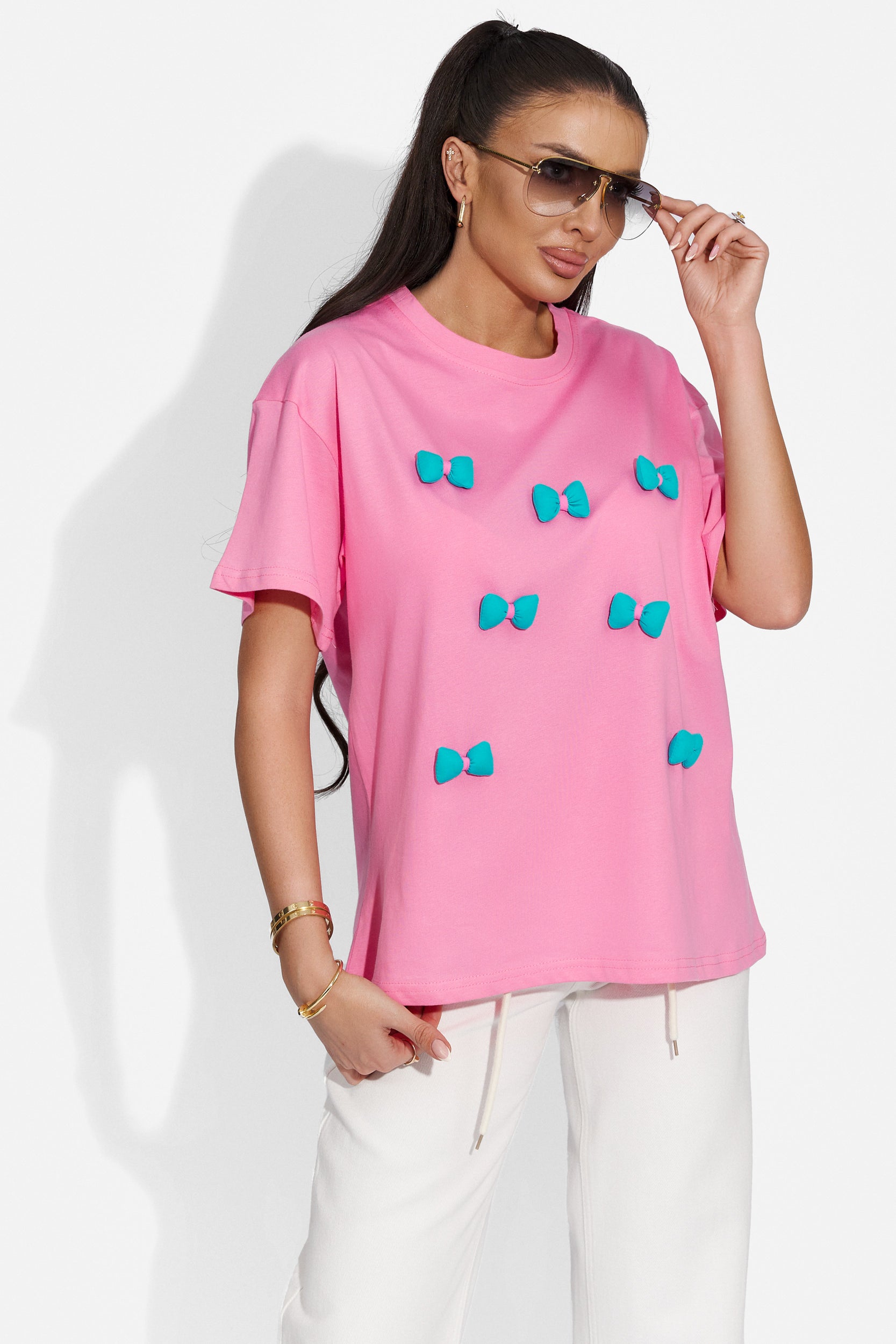 Noutany Bogas casual pink ladies t-shirt