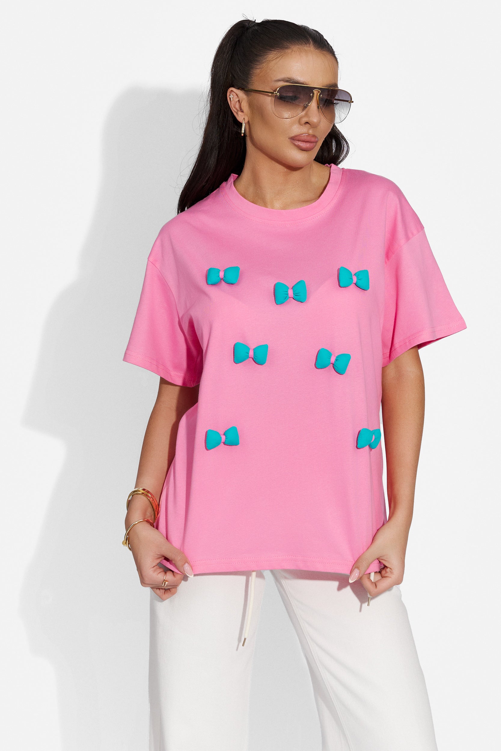 Noutany Bogas casual pink ladies t-shirt