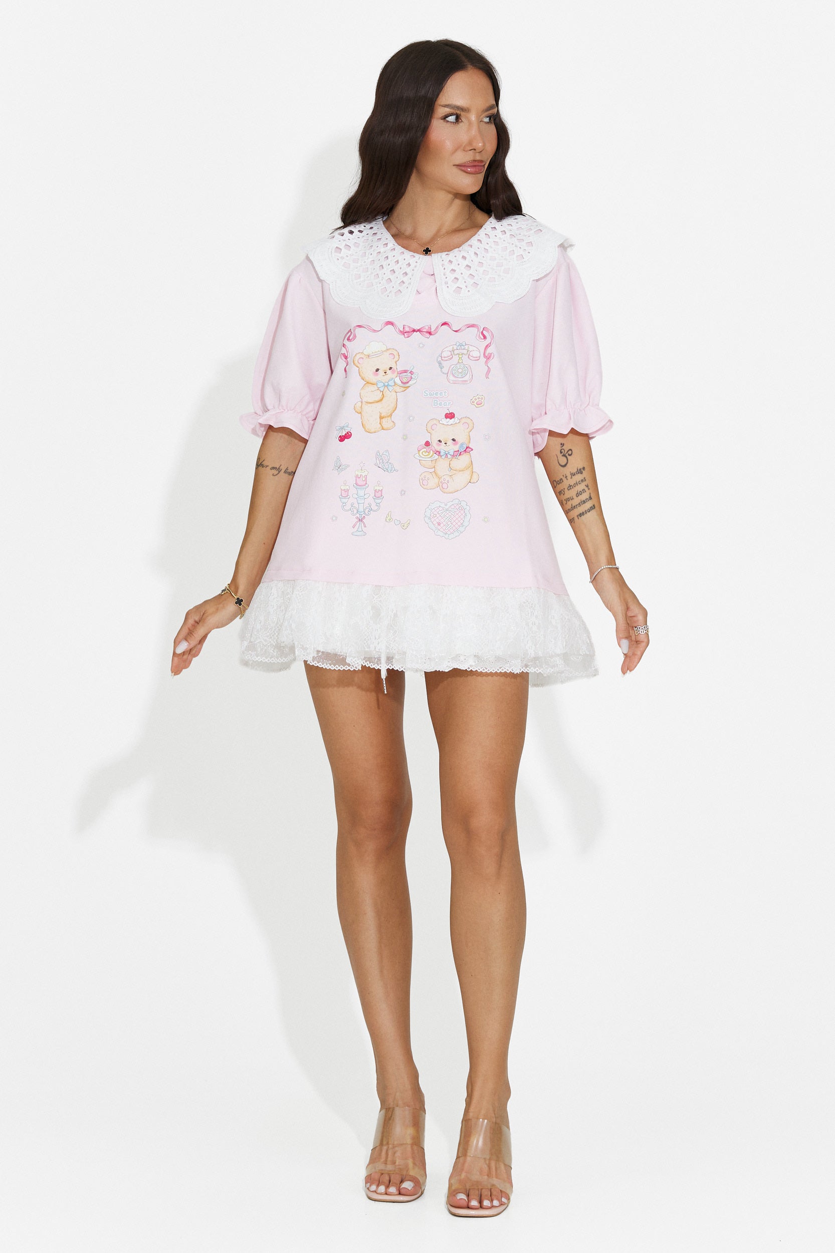 Tricou dama casual roz Olimia Bogas