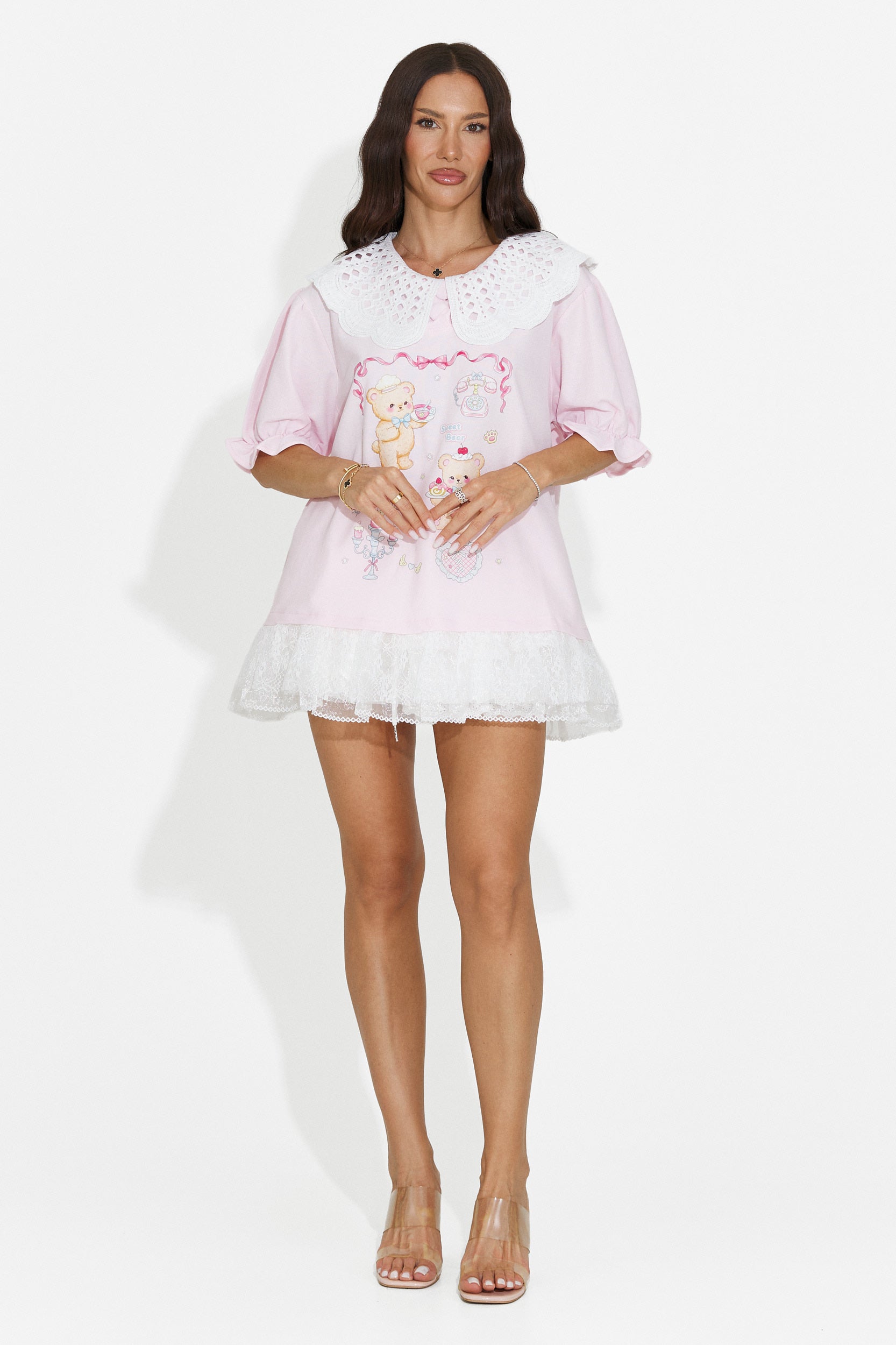 Tricou dama casual roz Olimia Bogas